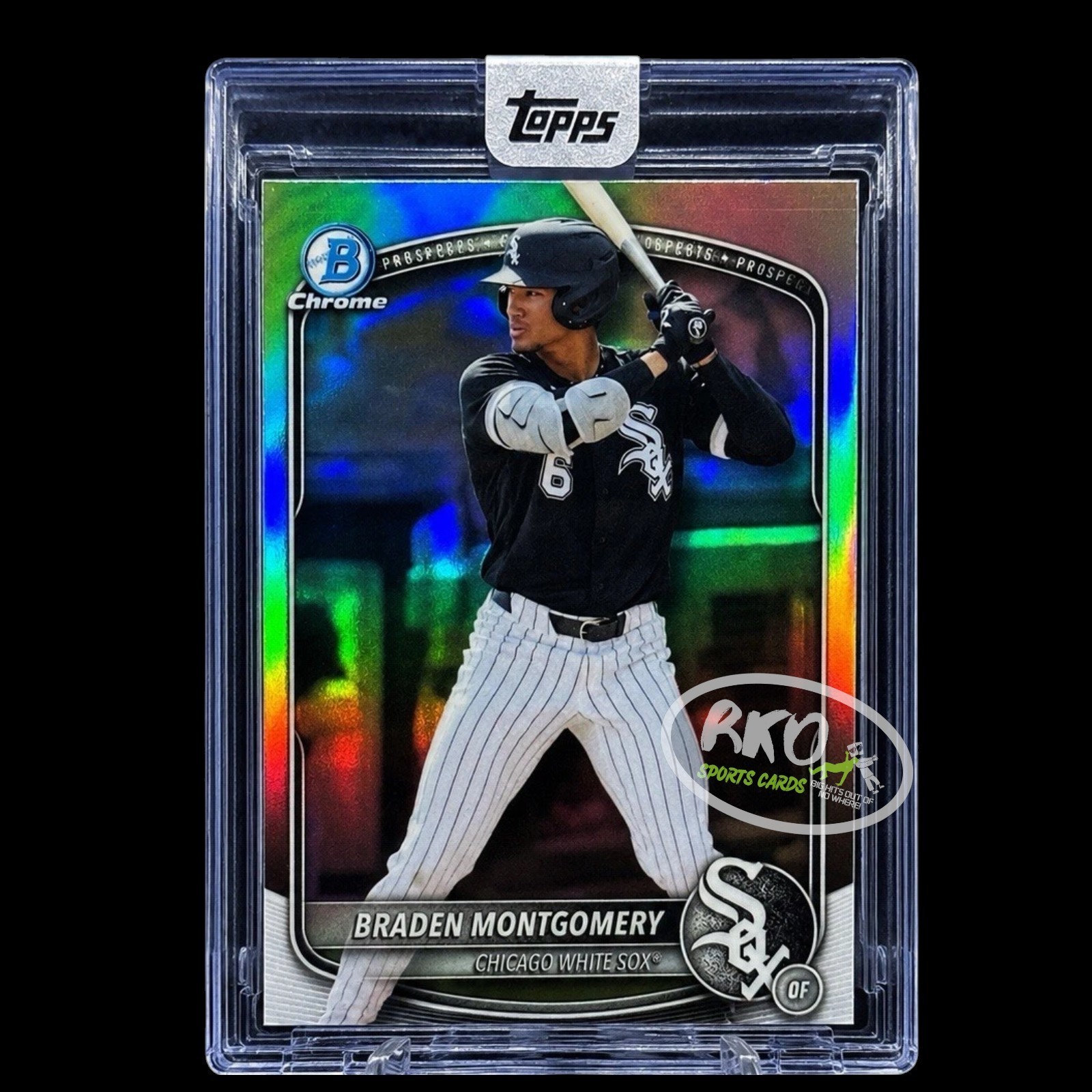 Braden Montgomery RARE ROOKIE SEALED REFRACTOR ENCASED CARD SSP BOWMAN SOX MINT