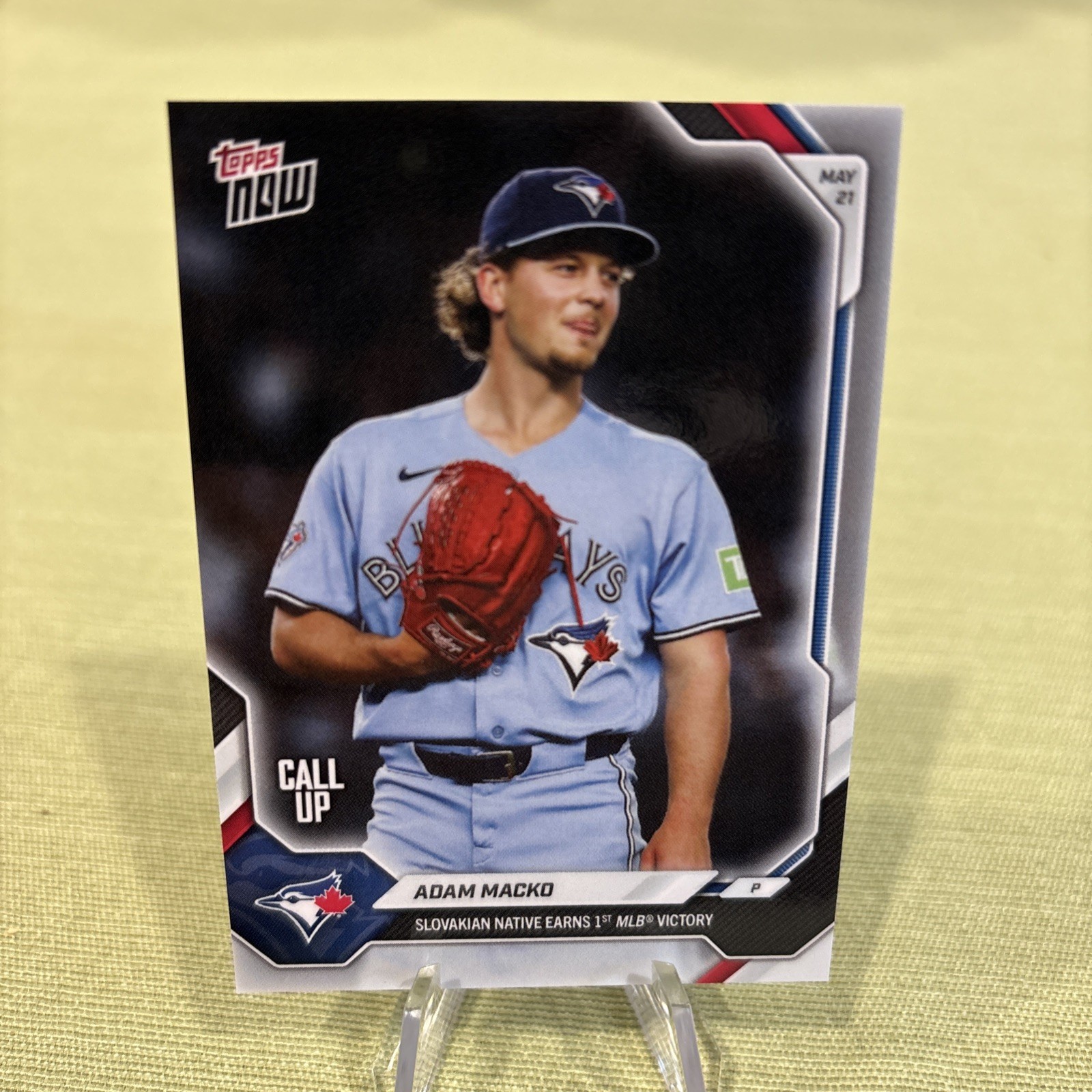 Adam Macko CALL UP “ 1st MLB W” 2026 MLB Topps NOW #228 Toronto Blue Jays