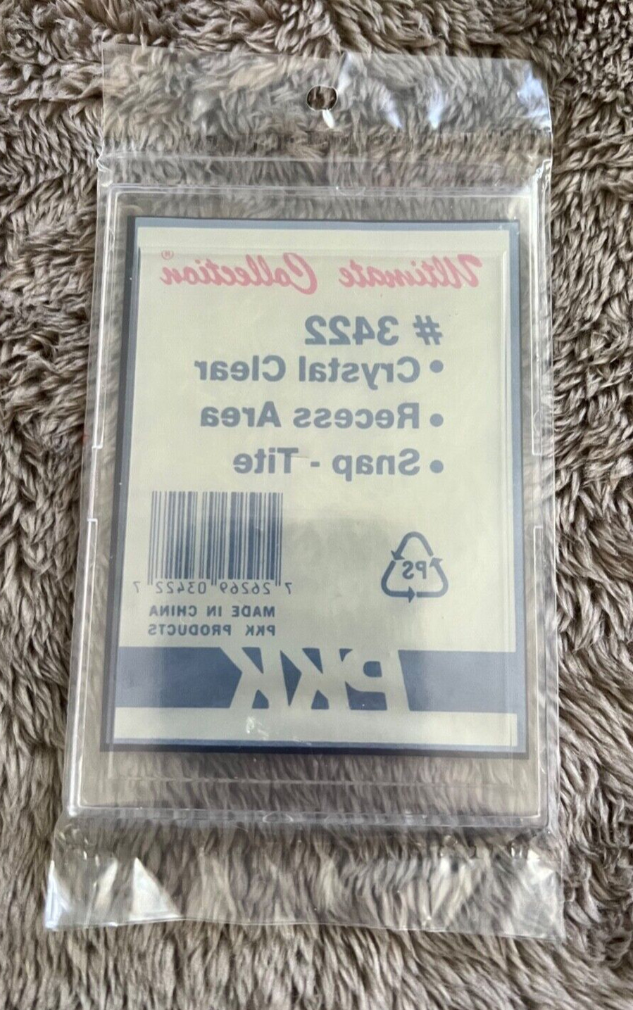 NEW Snap Tite Style # 3422 Crystal Clear Recessed Area Card Holders