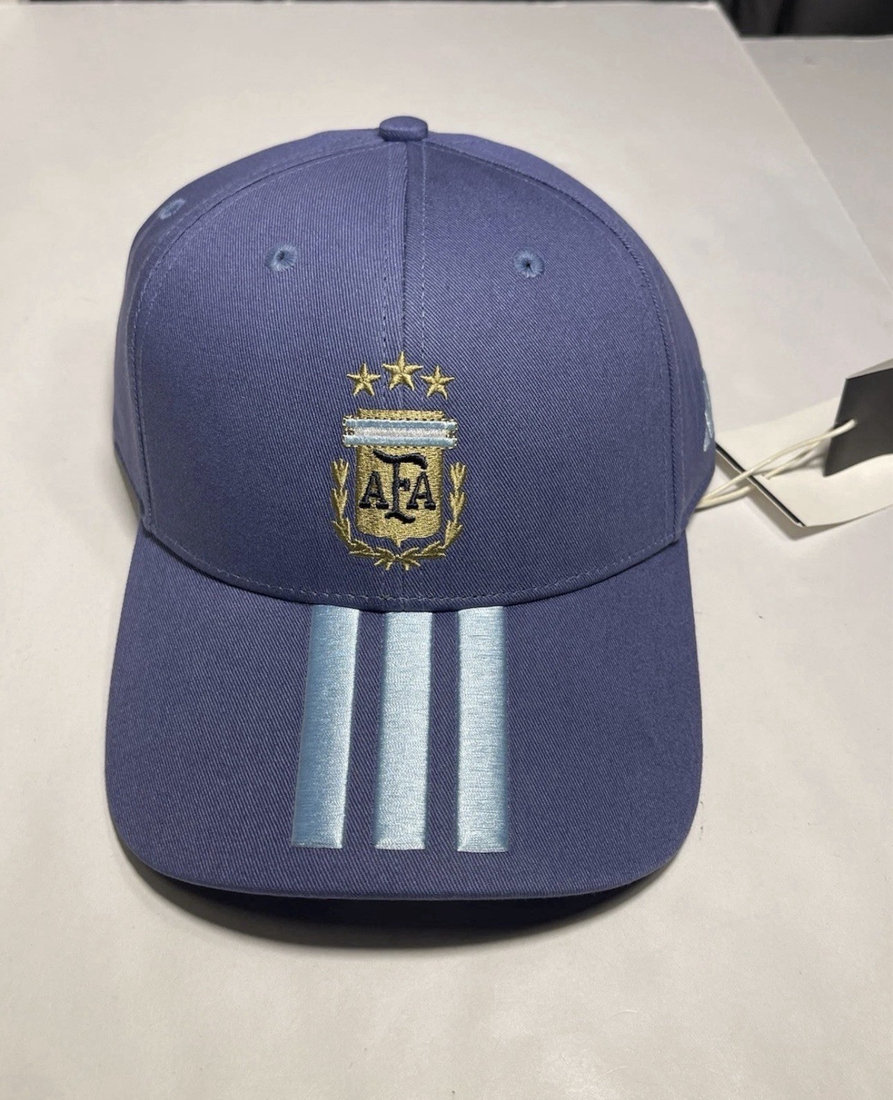 Adidas Argentina Soccer Team Men’s Baseball Cap Hat Adjustable Dark Blue OneSize