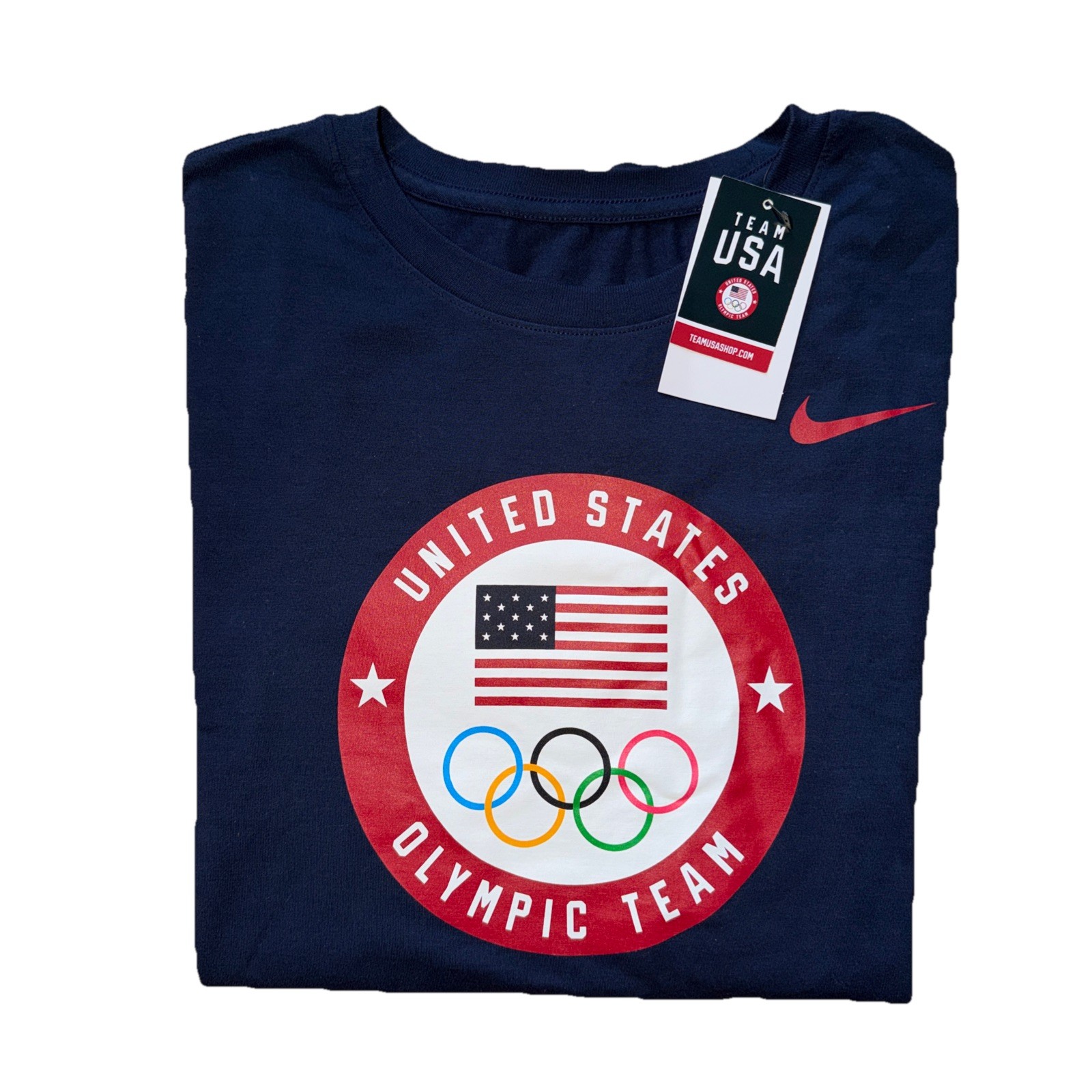 Nike United States Winter Olympics Team Men’s Dri-FIT T-Shirt Navy Blue New