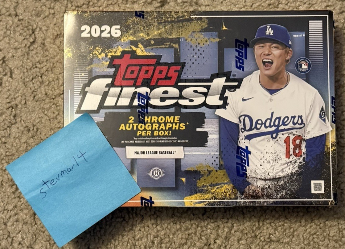 2026 TOPPS FINEST BASEBALL MLB FACTORY SEALED HOBBY BOX IN HAND FREE SHIPPING!!!