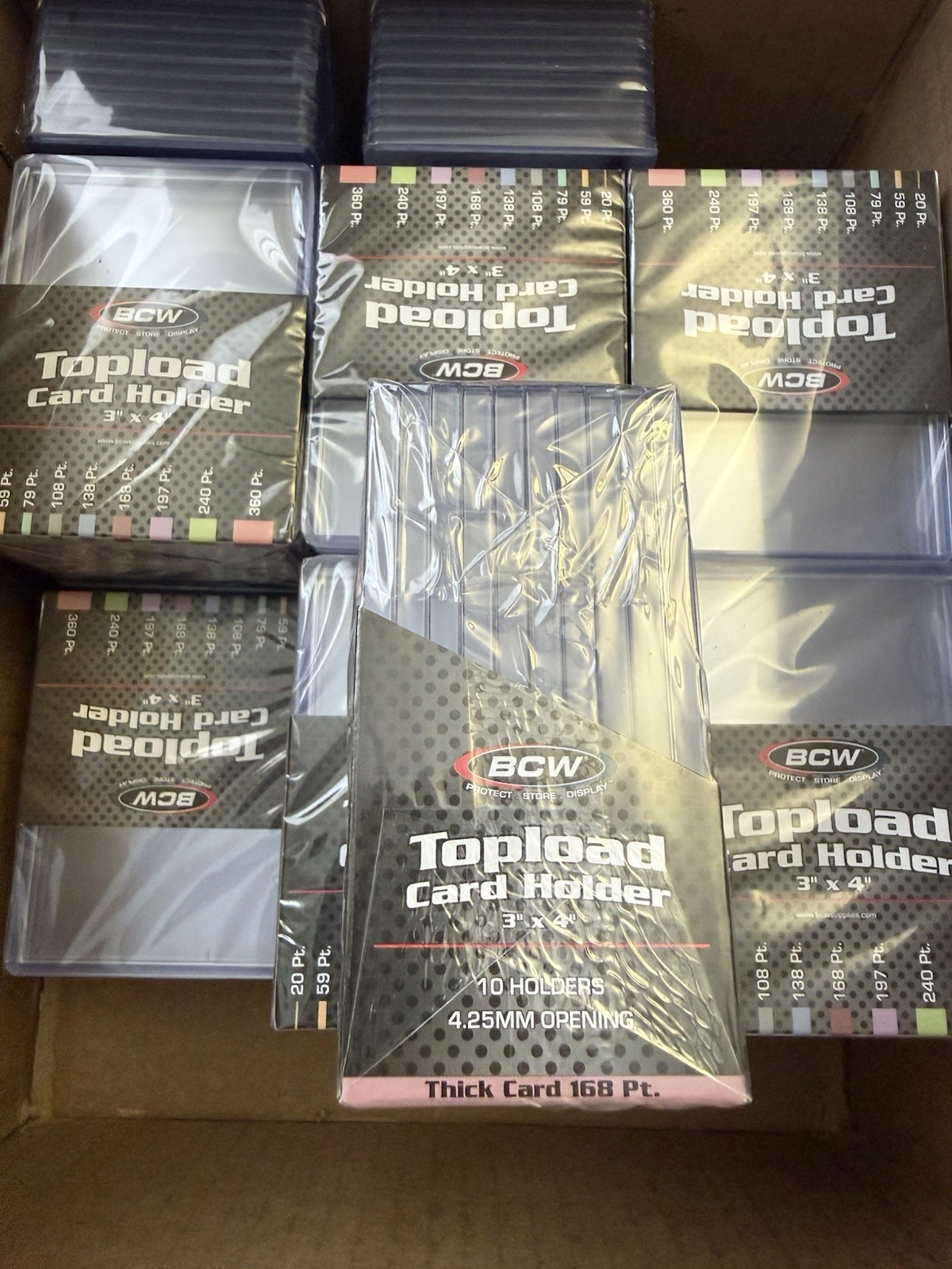 BCW Rigid Toploader 3″ x 4″ 168 Pt Thick Clear Plastic (10 per pack) 14 packs