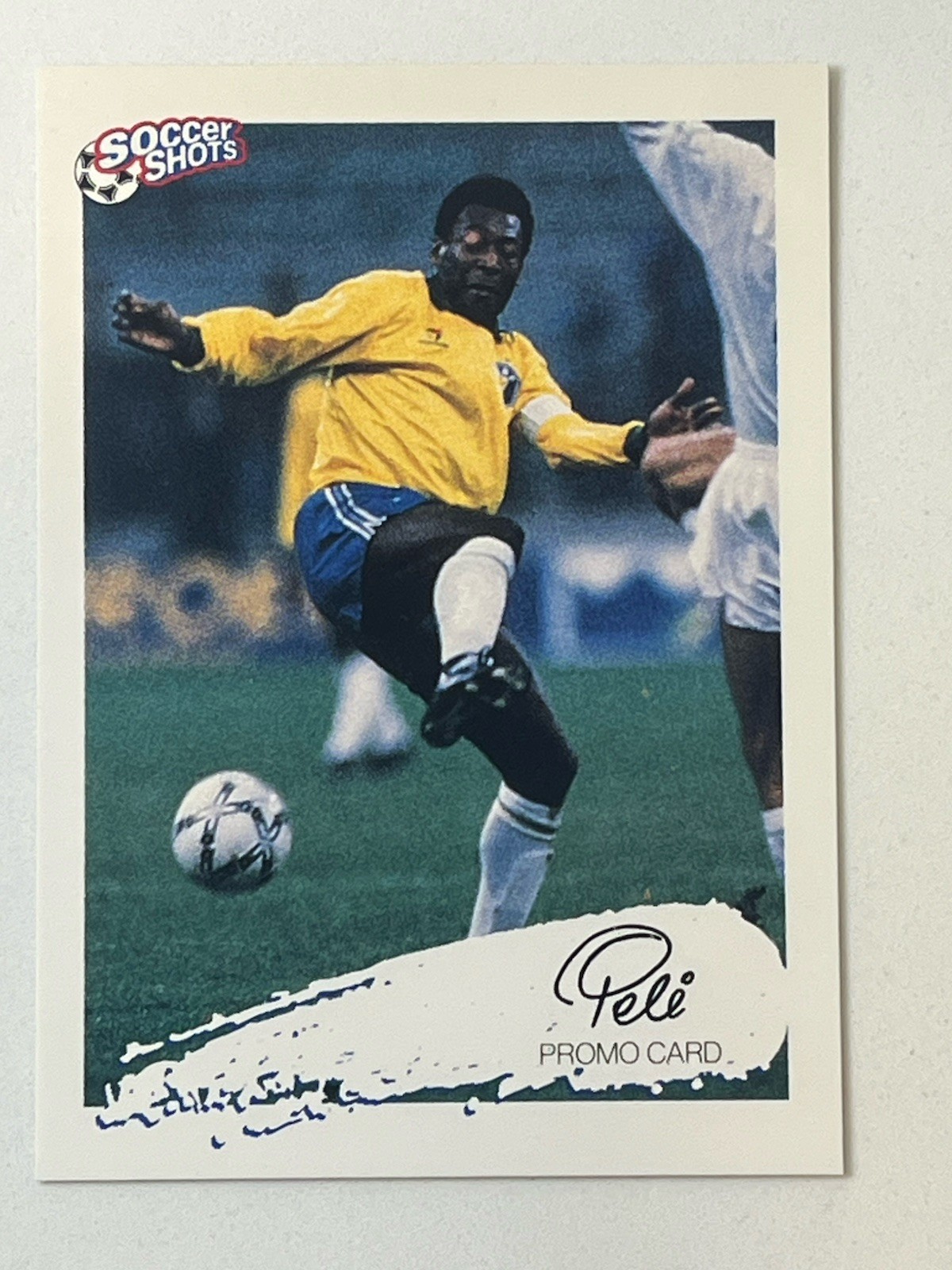 PELE 1991 RARE PROMO PROTOTYPE Soccer Shots, No Card #, NM-MT+, 3 World Cup Wins