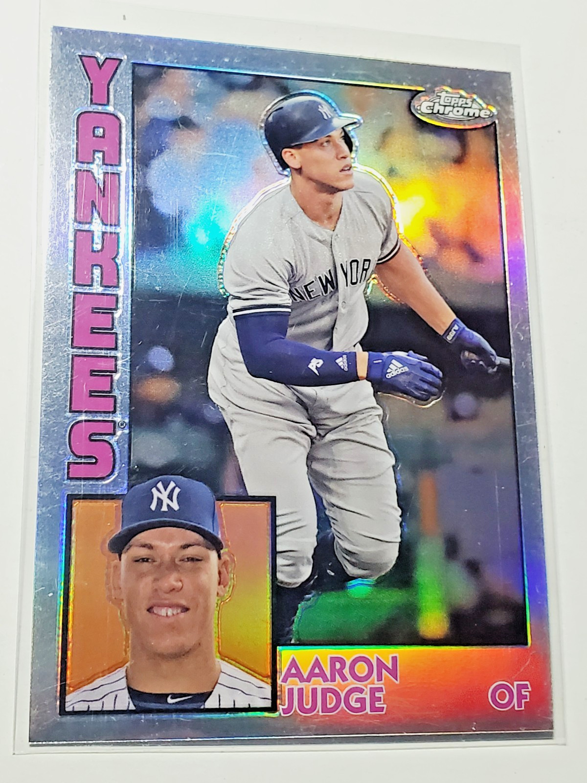 Aaron Judge 2019 Topps Chrome 1984 Design Silver Holo Refractor 84TC-1 card (C)