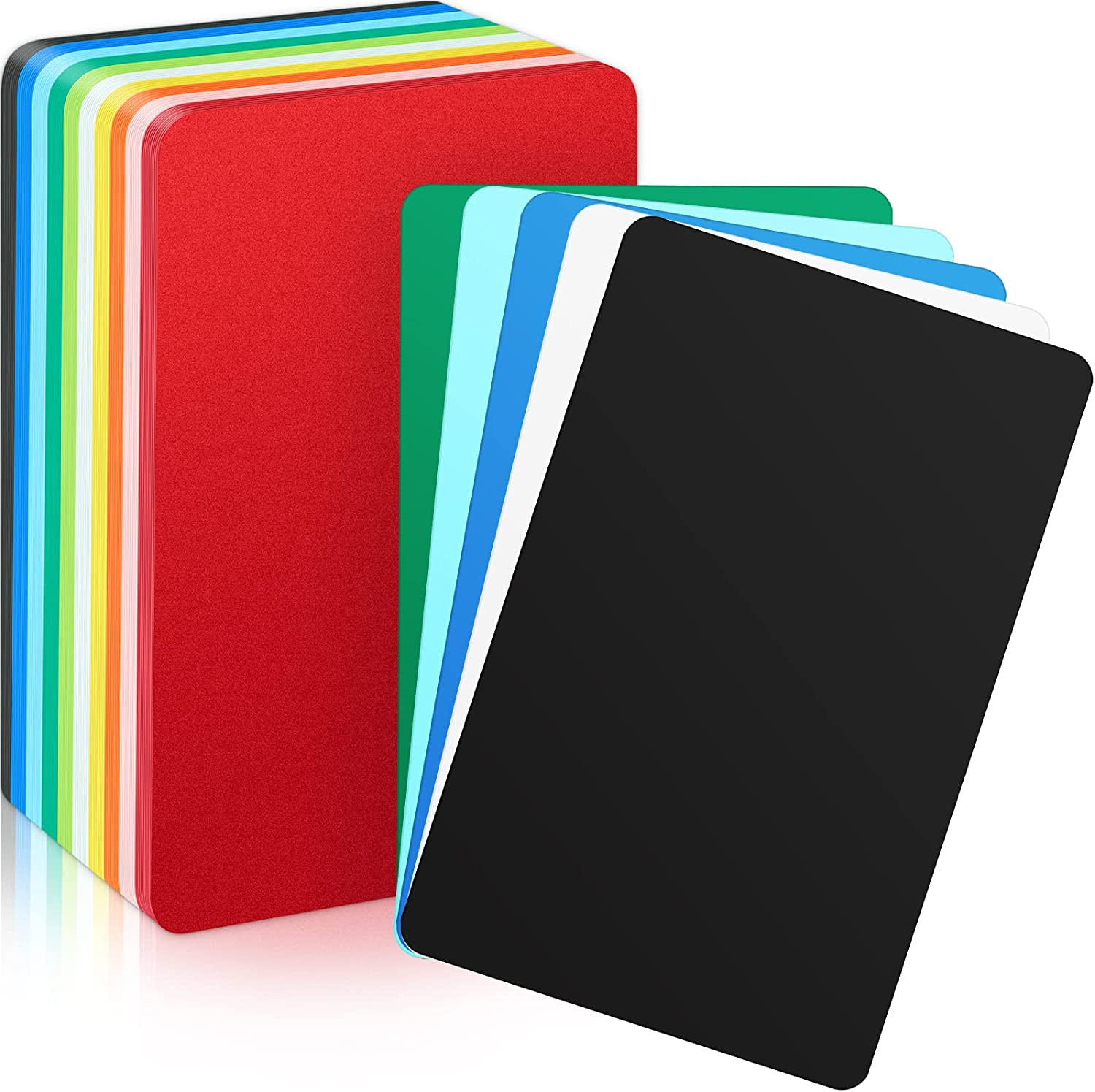 100 Pack Tall Trading Card Dividers 2.7×4.2″ Plastic Page Separators 10 Colors