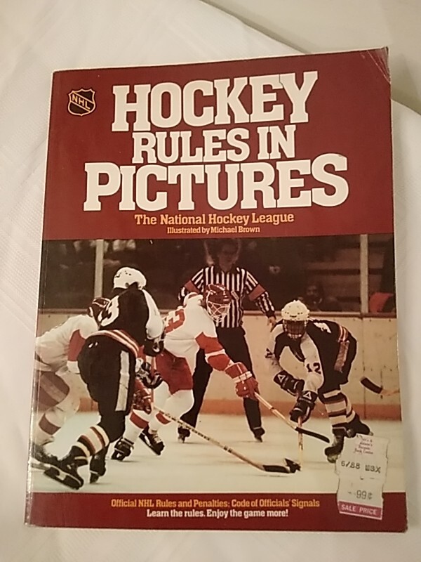 1985 Hockey Rules in Pictures Illustrated by Michael Brown trade paper 10.5″x 8″