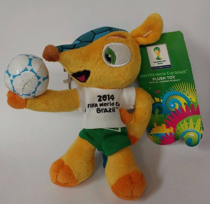 2014 FIFA World Cup Brazil Mascot 5 1/2 ” Plush Toy w/ Trigger Snap