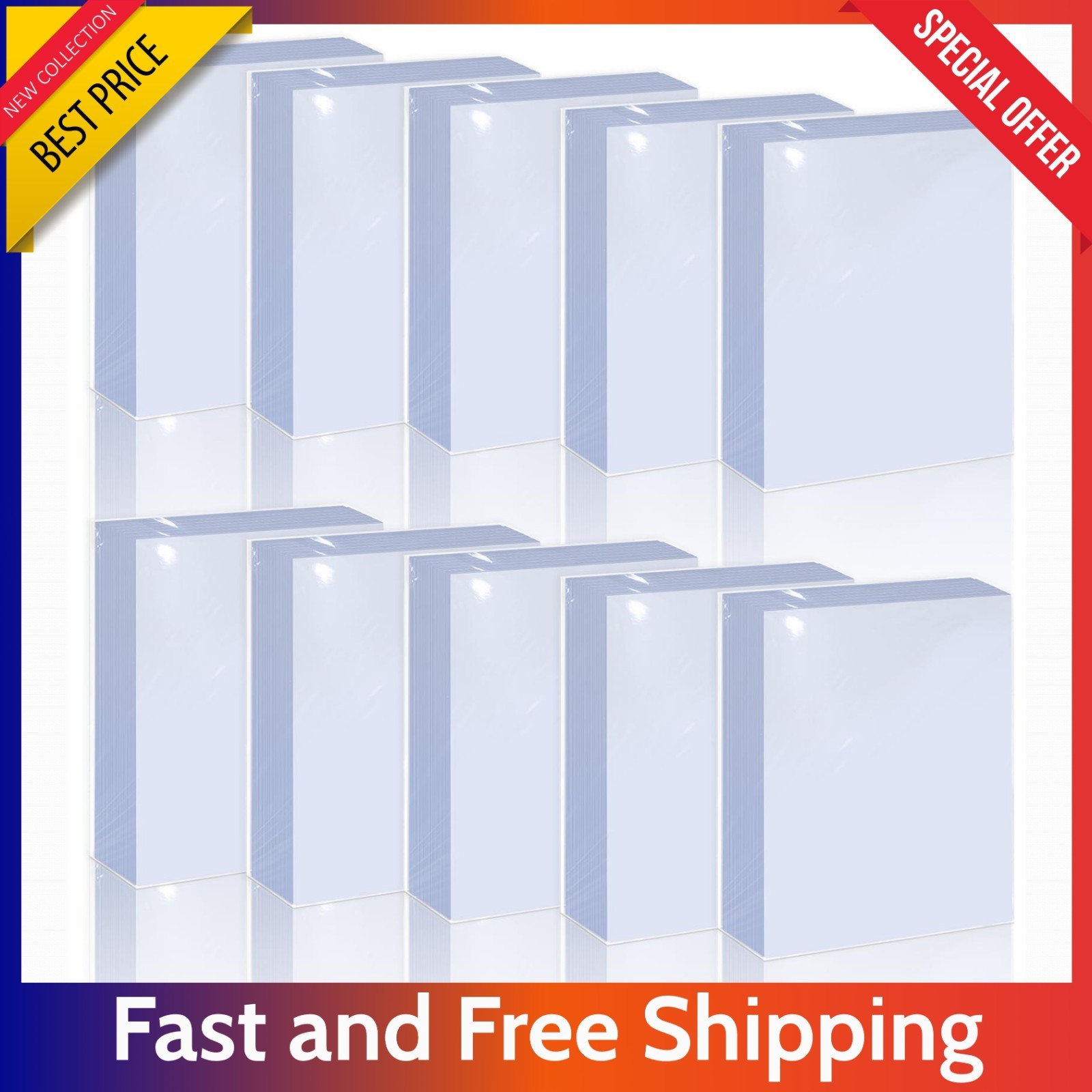 1000 Count Clear Card Sleeves – Soft Penny Protectors Baseball Football Card Fit