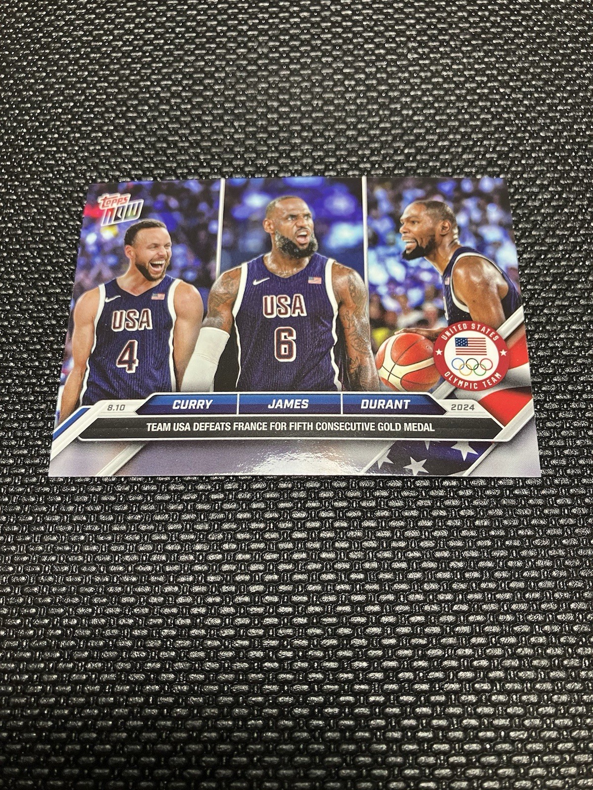 2024 Topps Now Olympic Games LeBron James Steph Curry Kevin Durant