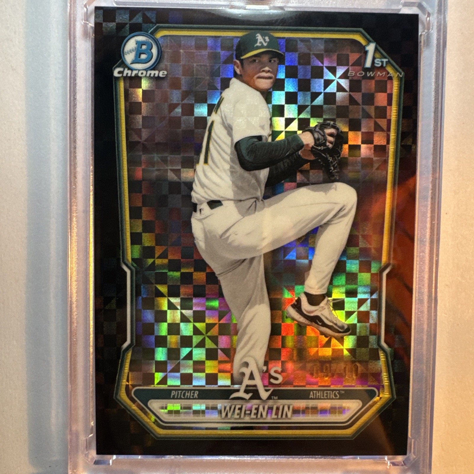 2026 Bowman Wei-En Lin 1st /10 Black X-Fractor Geometric Athletics BCP-125