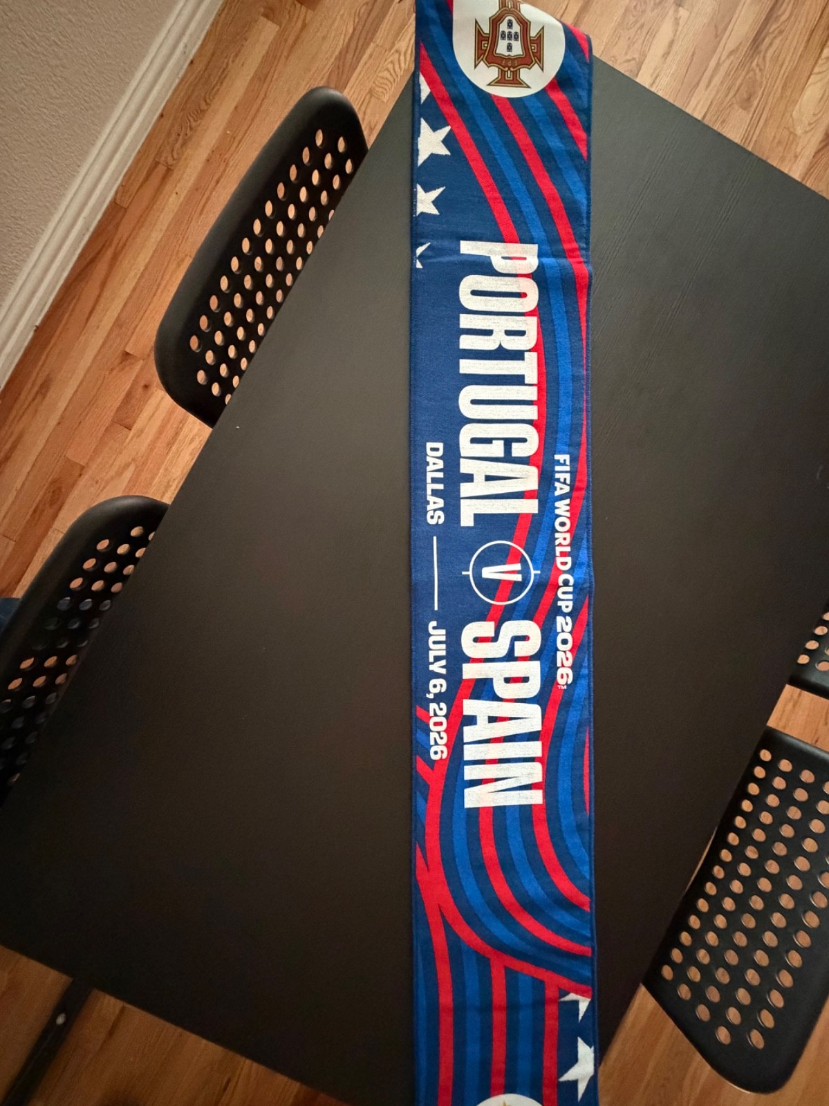 Portugal vs Spain Gameday Limited Edition Scarf, Ronaldo Last Game, Dallas
