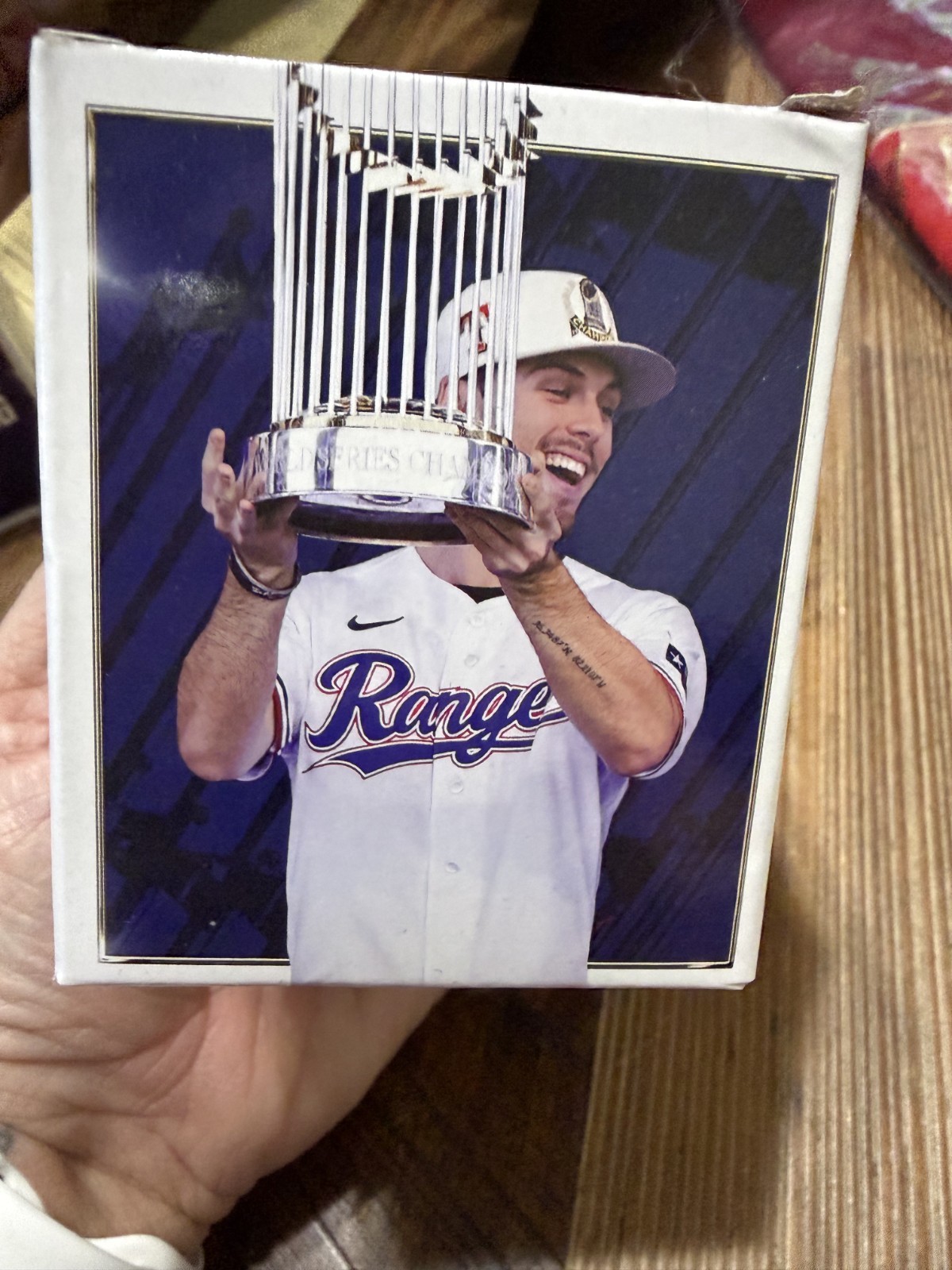 2023 Topps Now World Series Champions Texas Rangers Evan Carter Ring