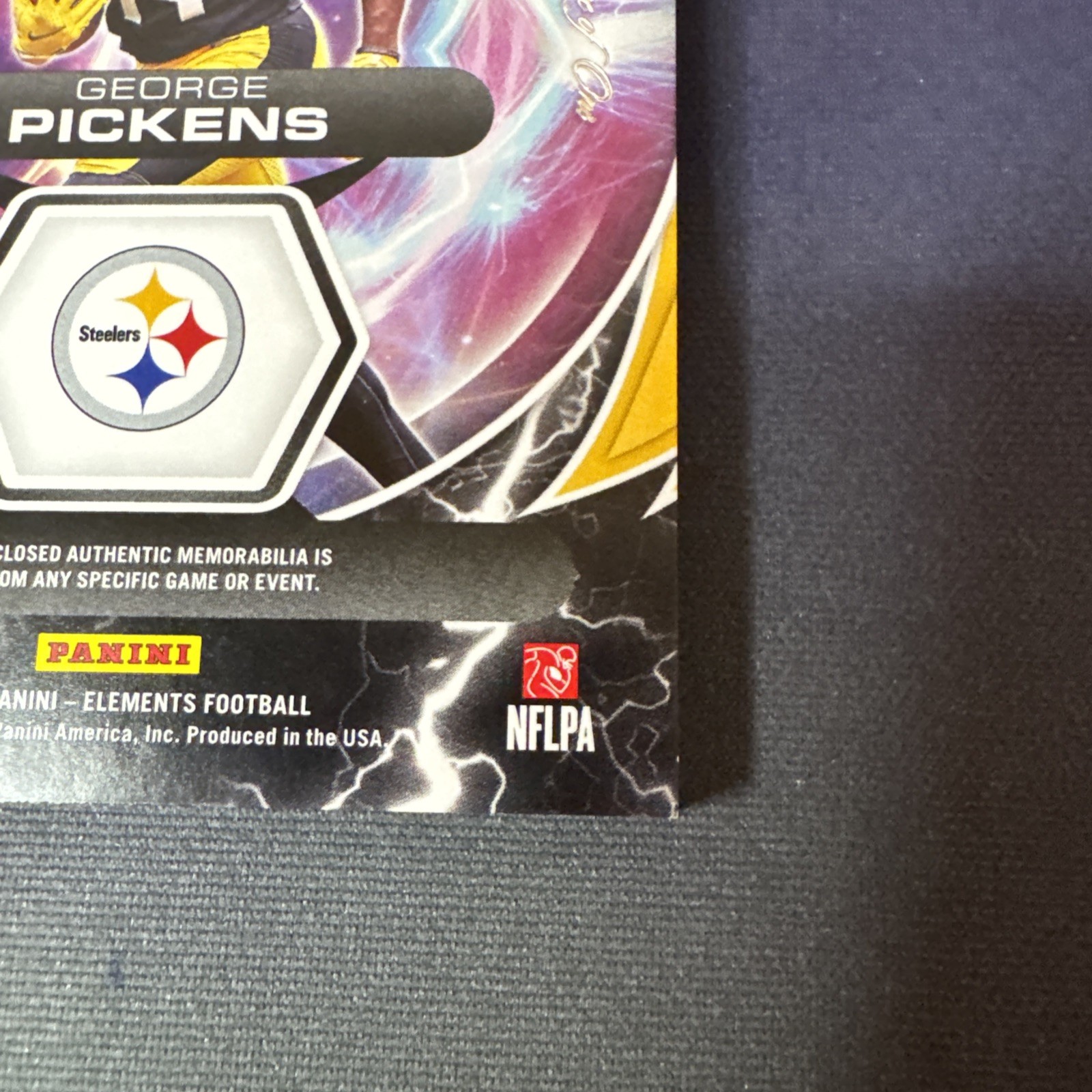 2022 Panini Elements George Pickens Rookie RC 1/1 Swoosh NFL Shield One Of One