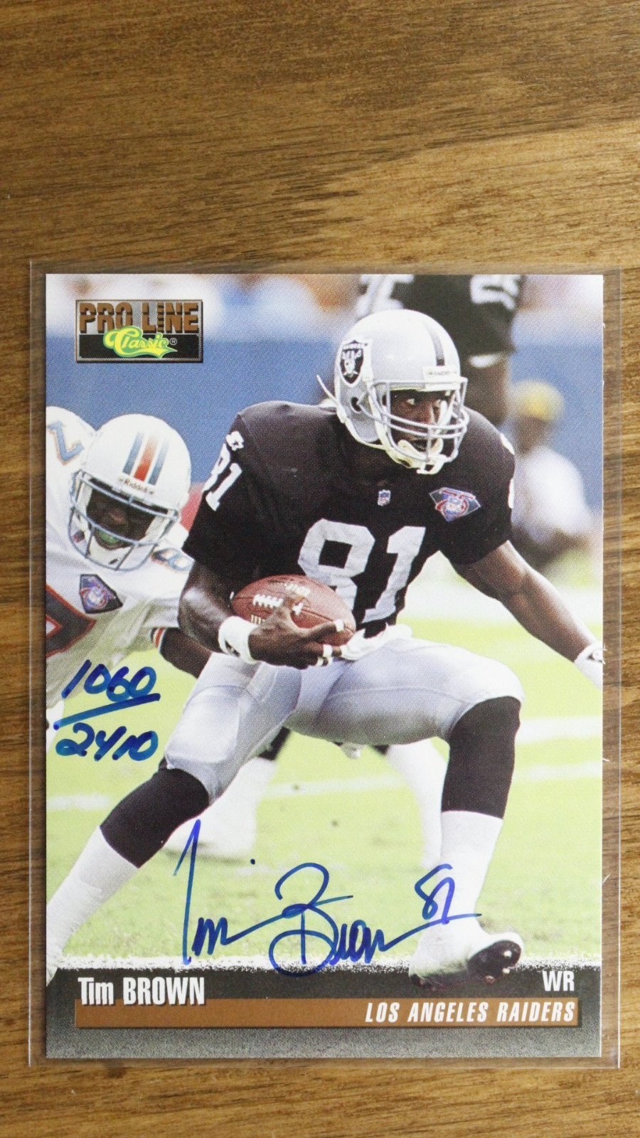 TIM BROWN Raiders 1995 Classic Pro Line – Autograph 1060/2410 Auto (AU)