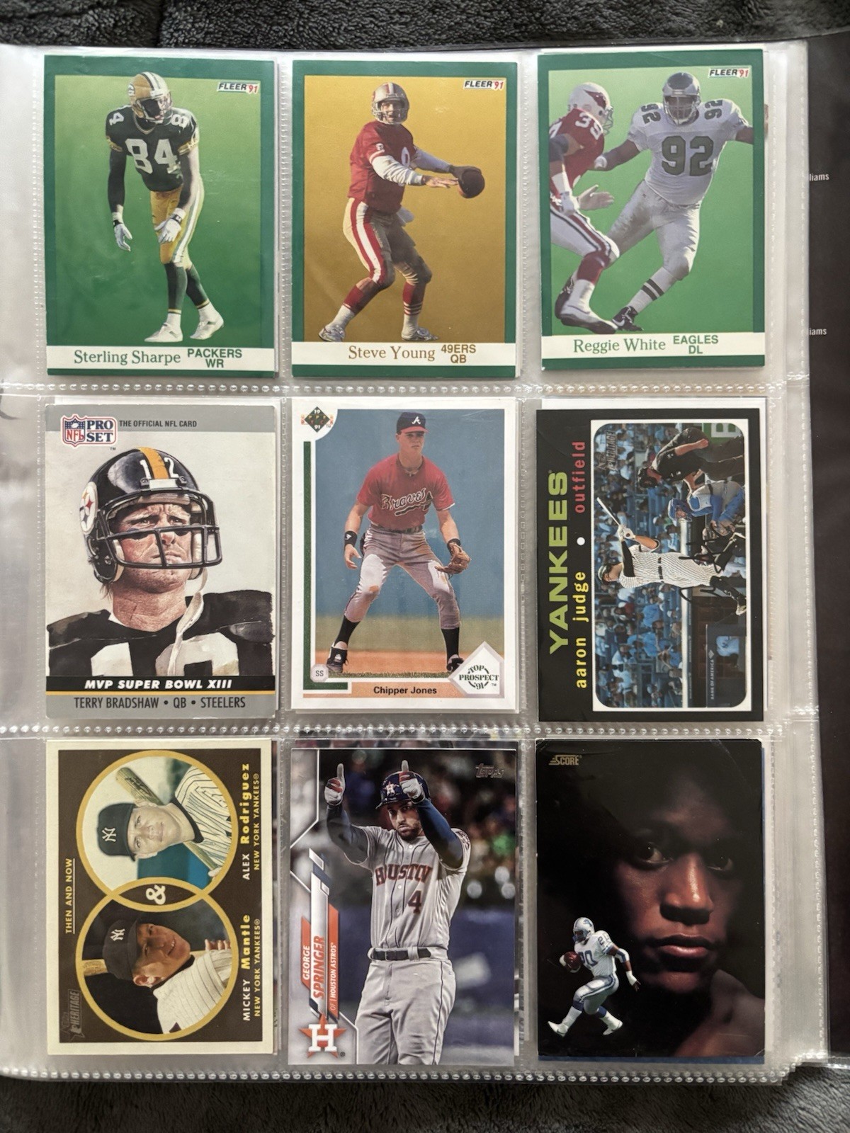 Sports Cards Lot Bundle Mixed MLB NFL NBA Binder Collection Bulk Vintage Modern