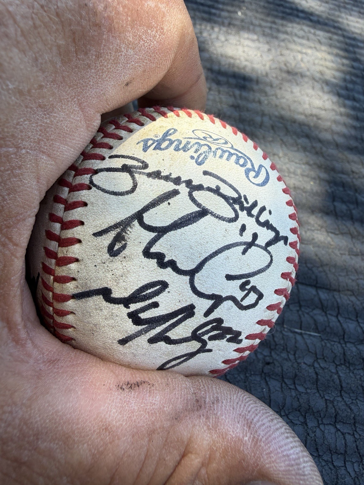 Vintage Rawlings Baseball Unknown Signatures