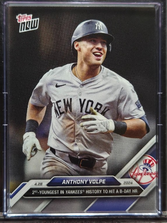 Anthony Volpe 2024 Topps Now #130 ‘Hits Birthday HR’ Yankees Free Shipping