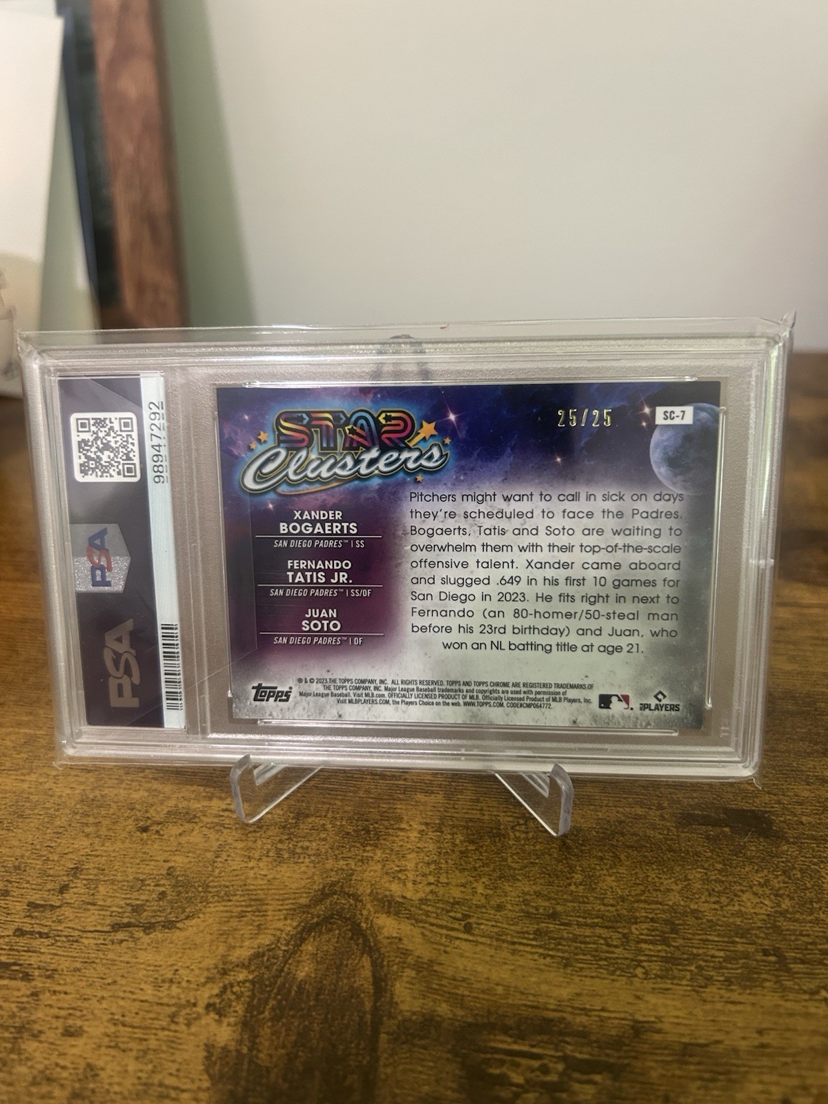 2023 Topps Cosmic Chrome Star Clusters Orange Galactic /25 Refractors #SC7 PSA 9