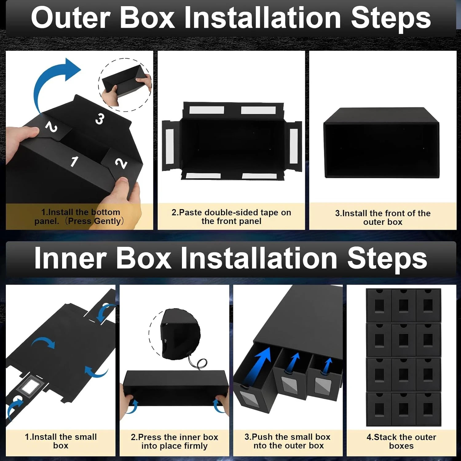 14400+ Card Storage Box, 2700+ Toploader Storage Box for Commander Display,With