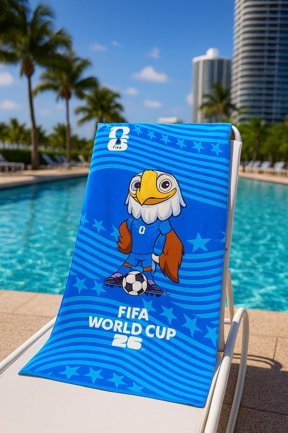 Official FIFA World Cup 2026 Edition – Emblem Towels 30X60 Inch Velvet – Soft, D