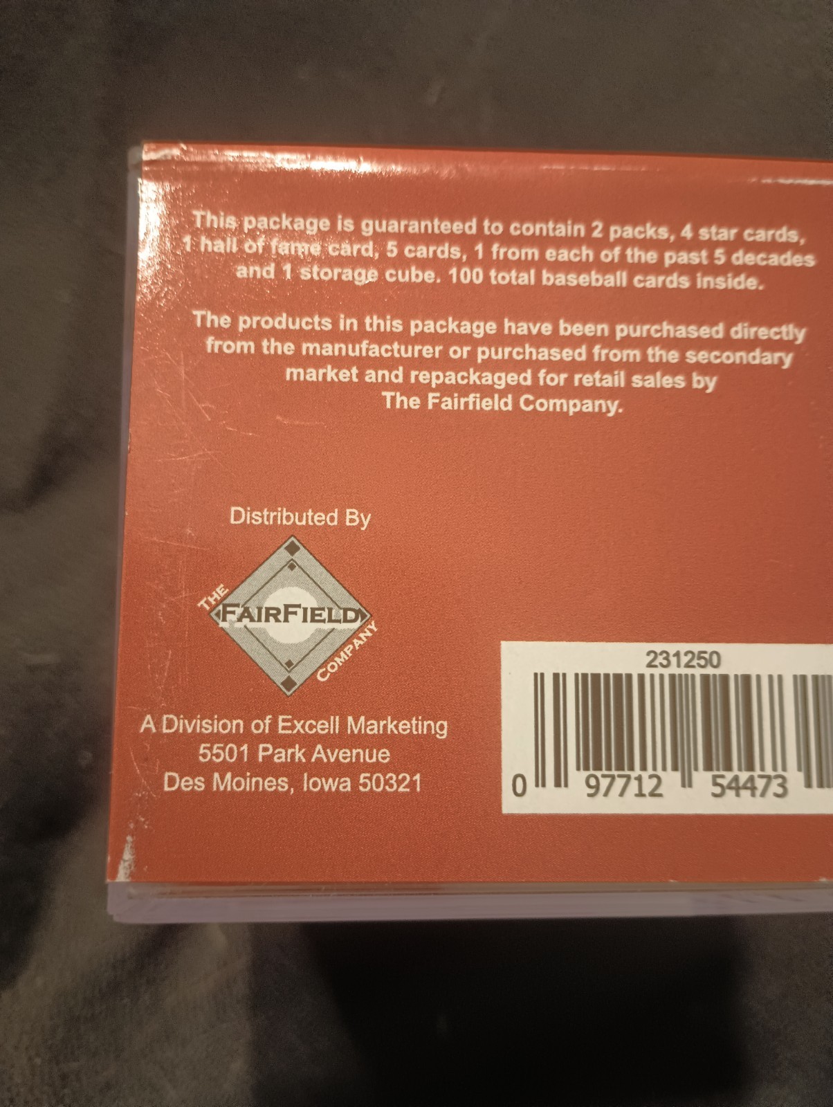 2017 Fairfield Baseball Card Cube Opening Day Plus HOF RC More Factory Sealed