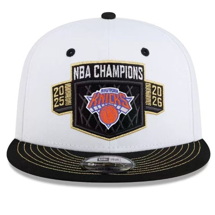 New York Knicks 2026 NBA Champions Locker Room Hat New Era Replica – White