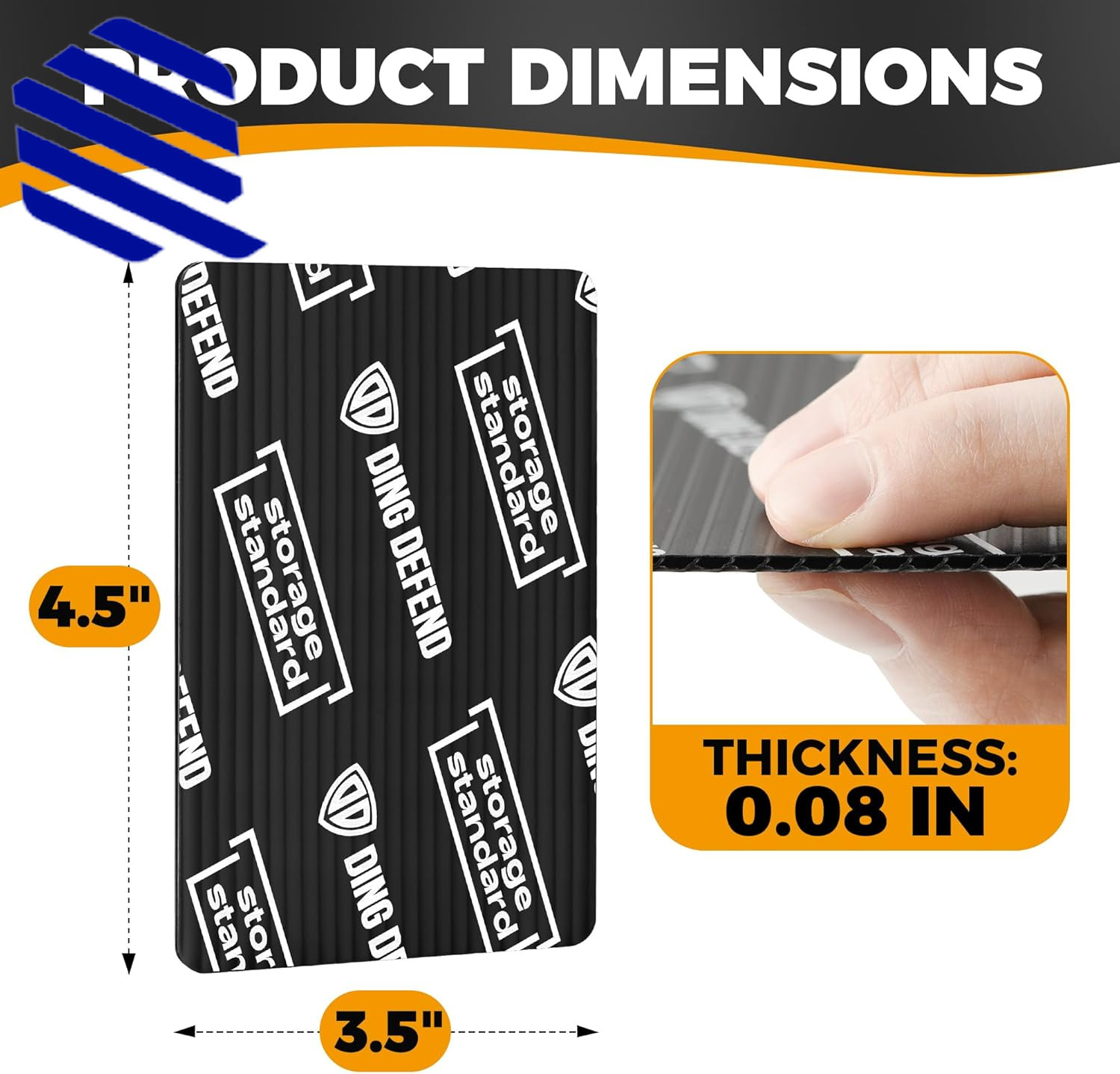 Ding Defend 110-Pack Trading Card Protector Shipping 3.5 x 4.5 Inch Black Hobby