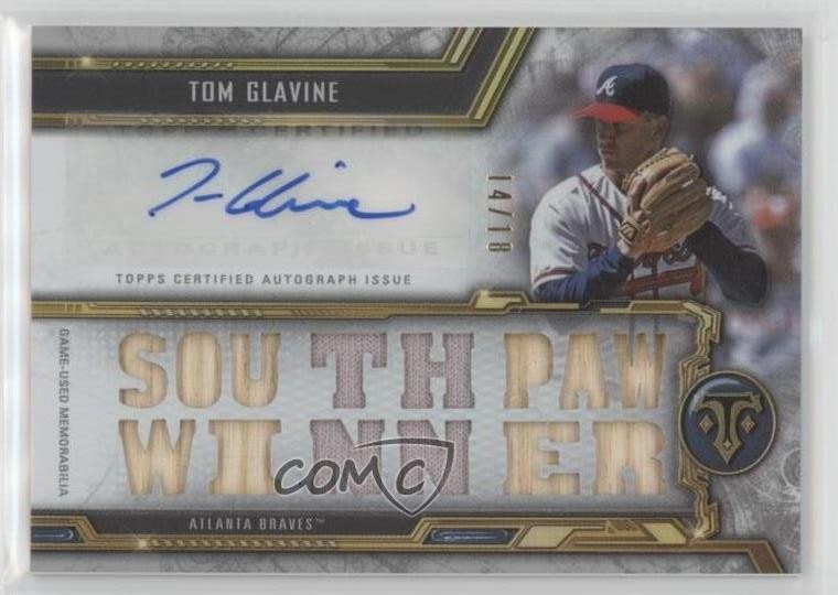 2020 Topps Triple Threads Relics 14/18 Tom Glavine #TTAR-TG2 Auto HOF 0g27