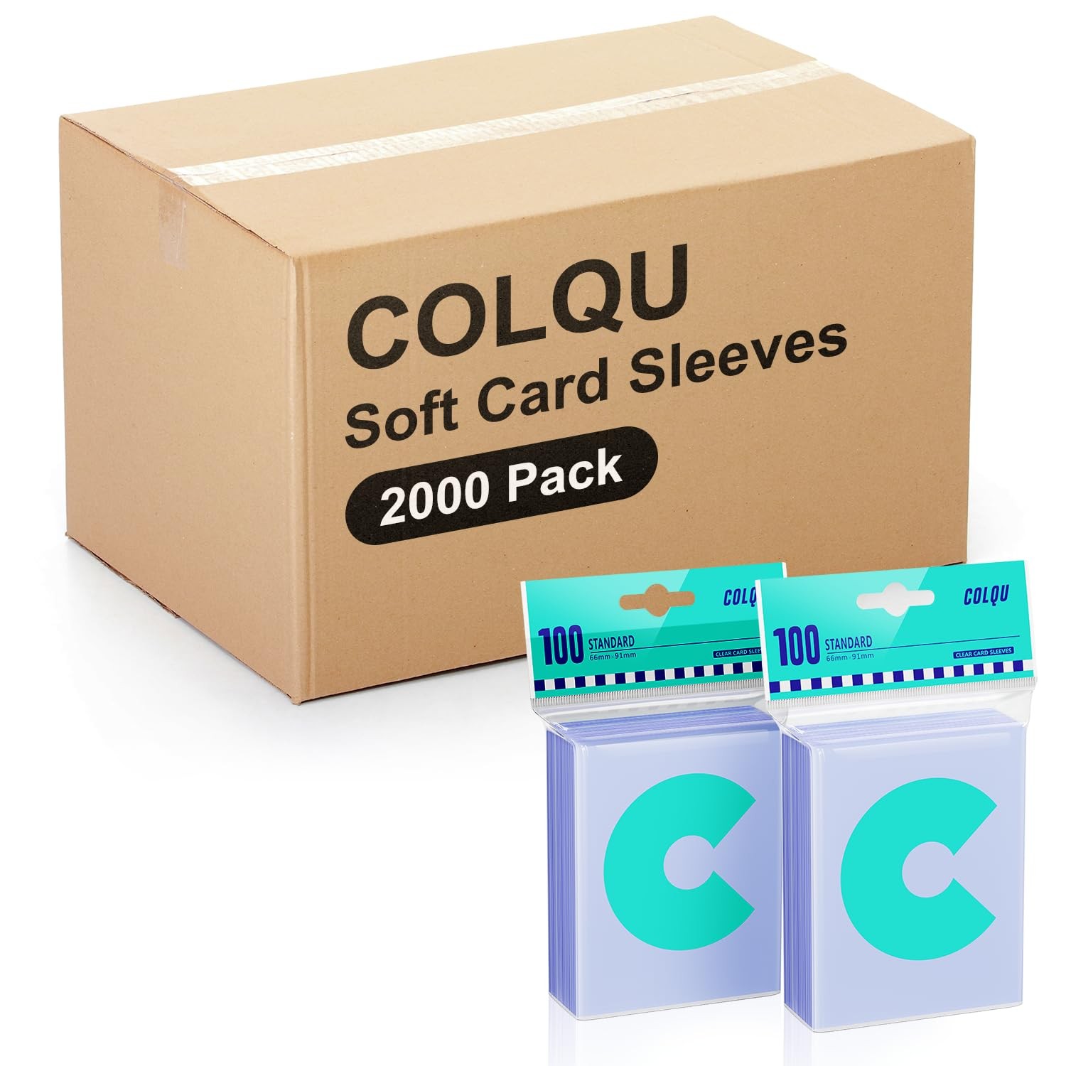 2000ct Card Sleeves for Trading Cards, Clear Penny Sleeves, Baseball Card