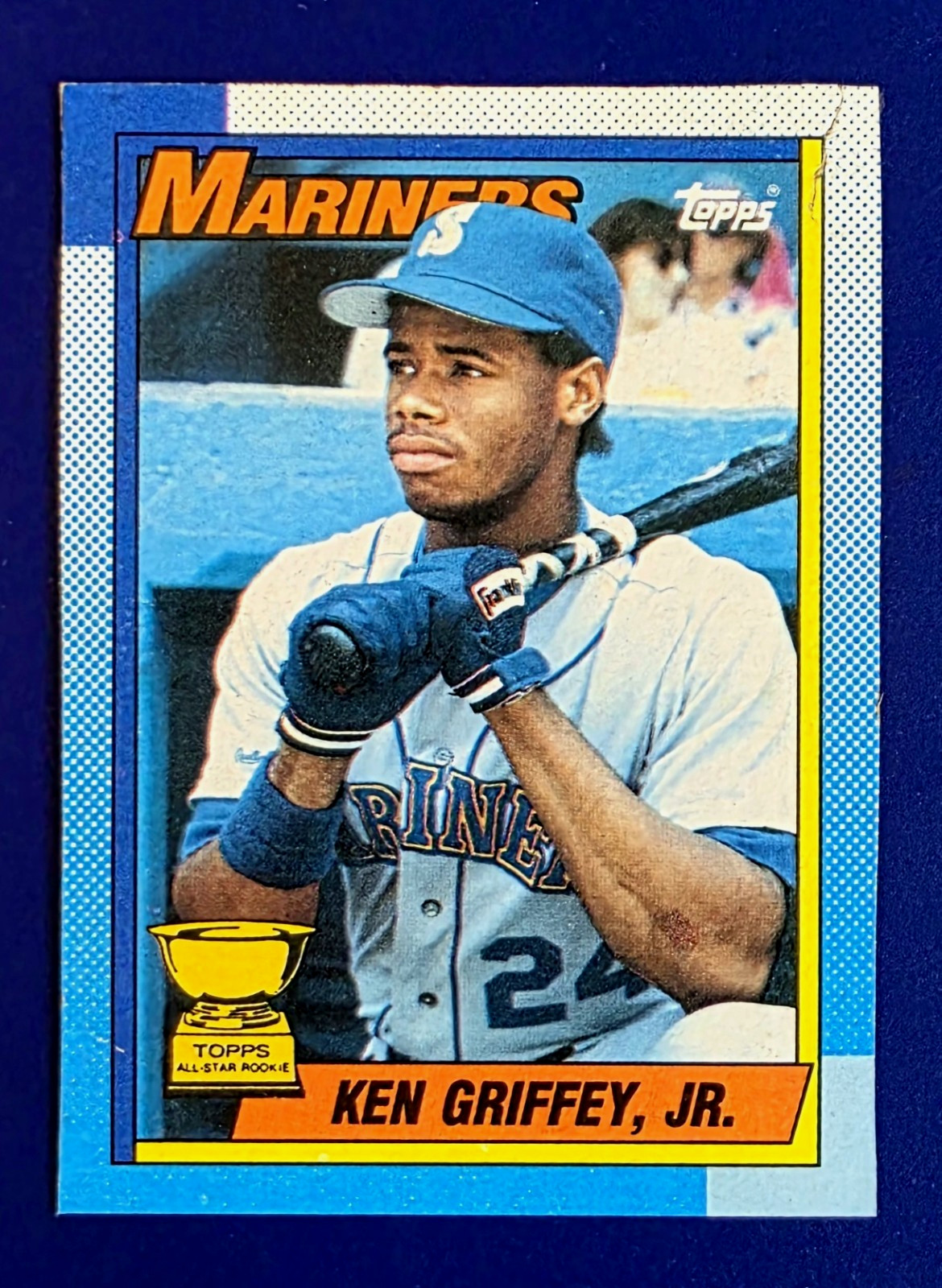 Ken Griffey Jr Rookie Cup 1990 Topps #336 ERROR BLODDY ARM Rare BLANK BACK SSP!