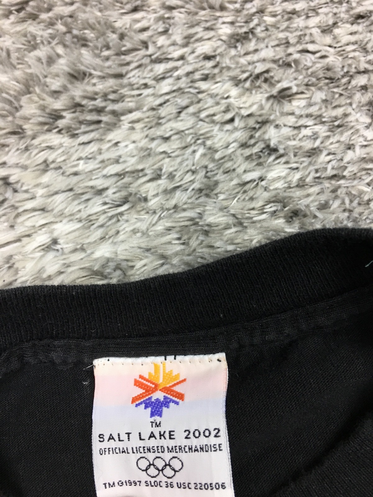 2002 Salt Lake Olympics Winter Games Black Crew Neck T Shirt Large