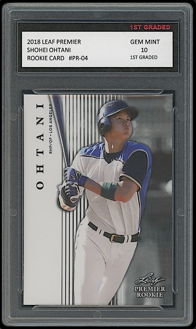 Shohei Ohtani 2018 Leaf Premier #04 Rookie Card RC Dodgers/Angels 1st Graded 10
