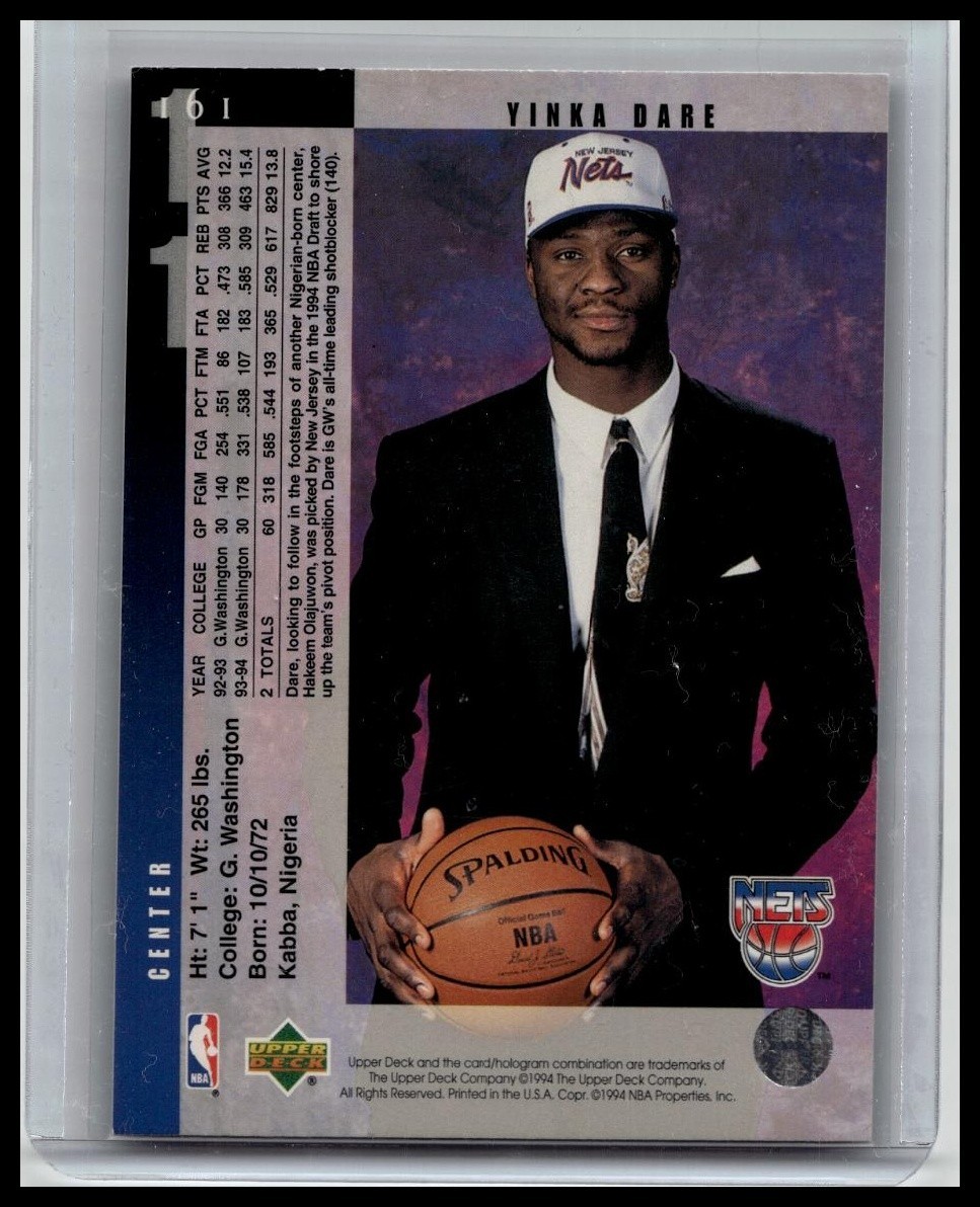 1994-95 Upper Deck – Yinka Dare #161 (RC)