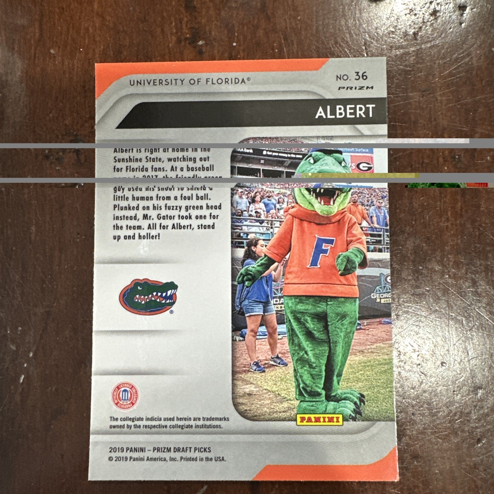 2019 Panini Prizm Draft – Mascots Florida Gators #36 Pink Pulsar Prizm
