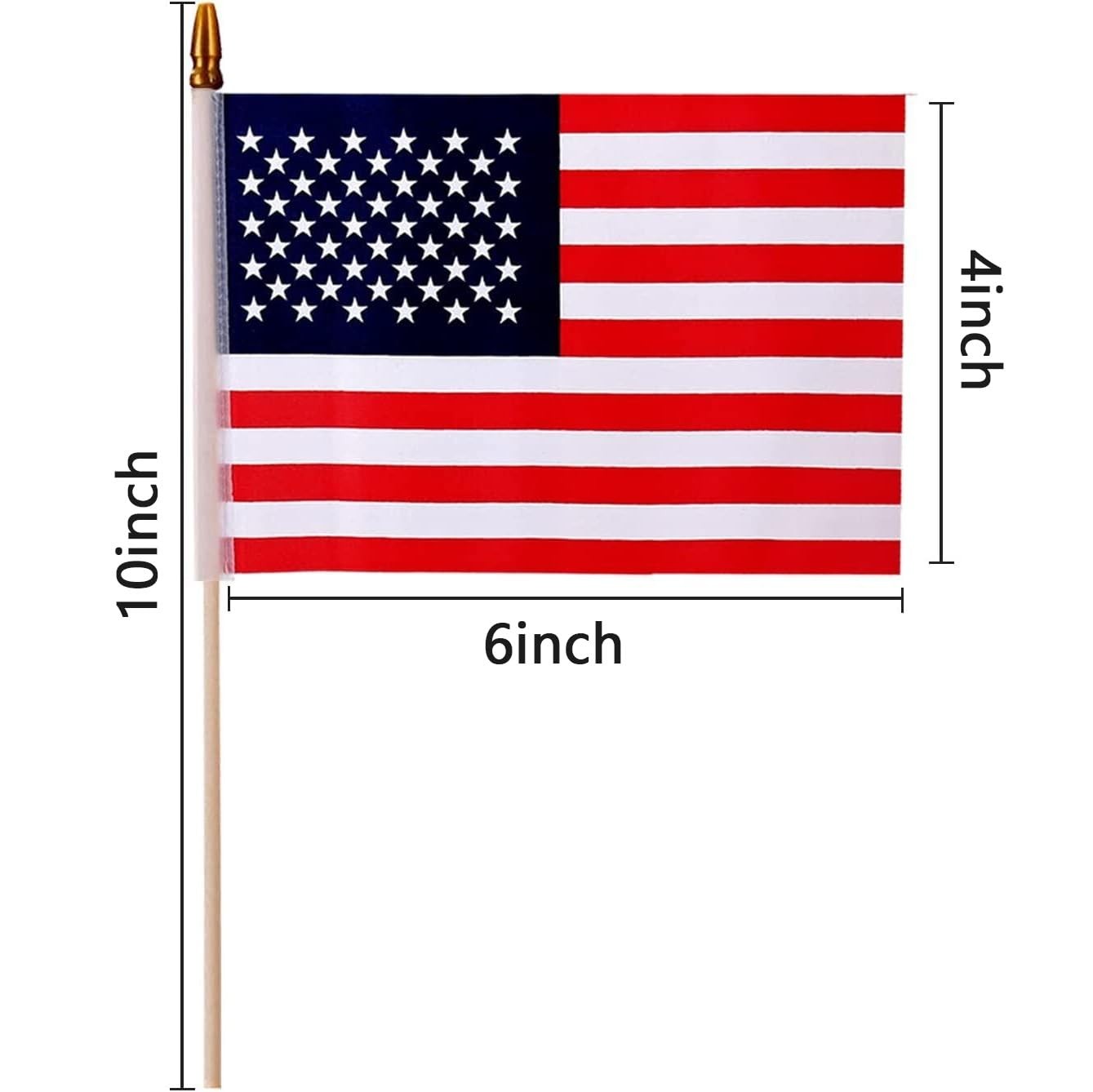 500 Pcs Small American Flags on Stick, 250th Anniversary US Flags/Mini 60 PCS