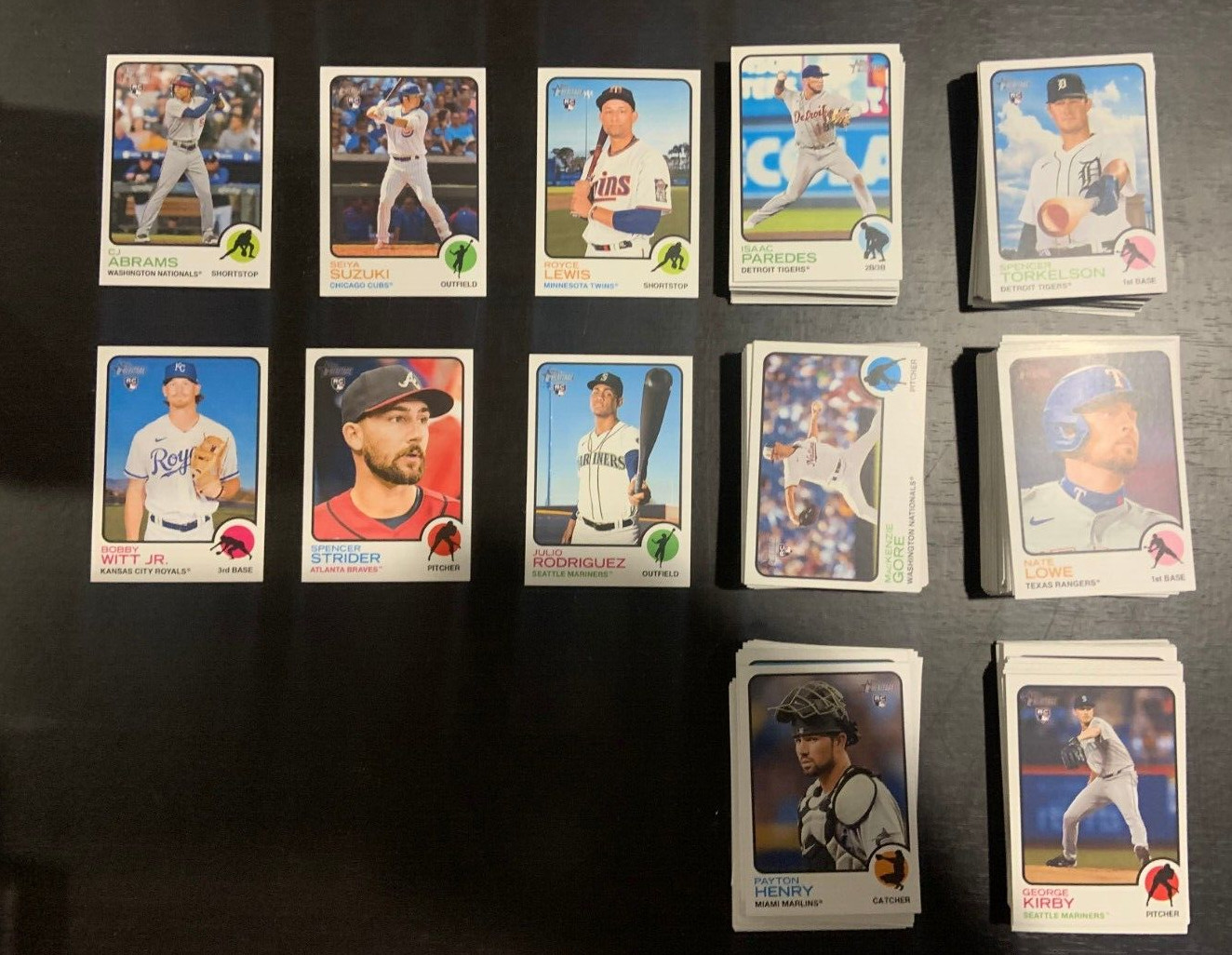 2022 Topps Heritage High Number Complete Base Set 501-700 Witt, Rodriguez RCs