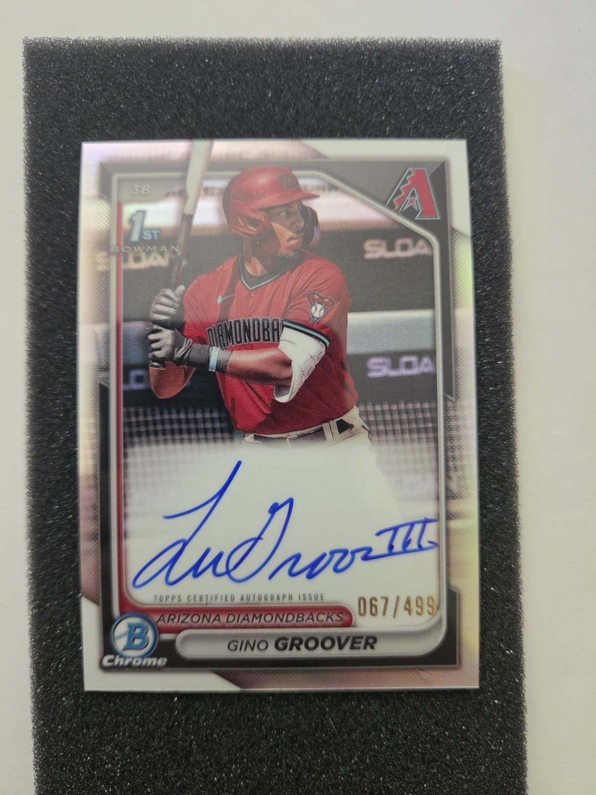 2024 Bowman Chrome LUJAMES GINO GROOVER 1st Bowman Refractor Auto /499 Dbacks 🔥