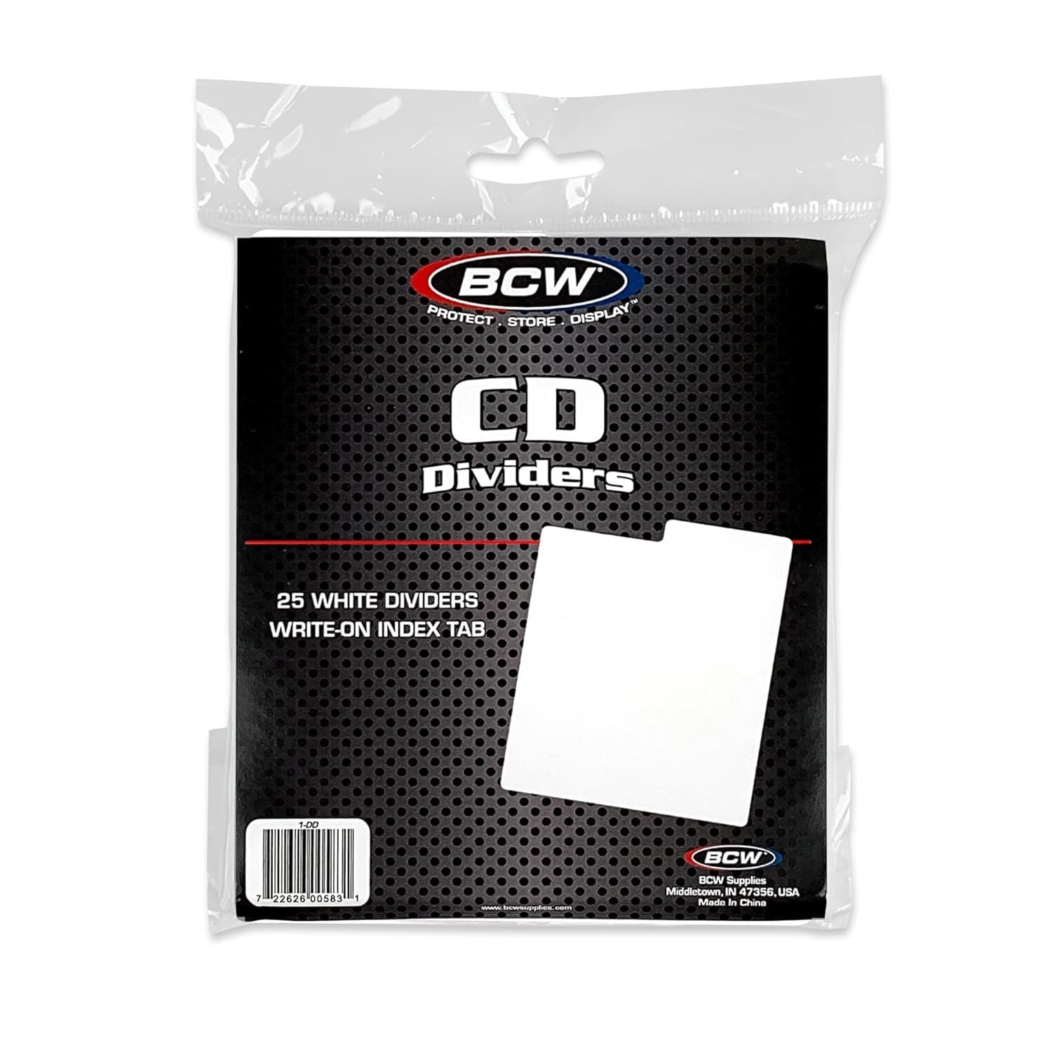 25 BCW White CD Dividers w/ Write On Index Tab Archival Quality For Jewel Cases