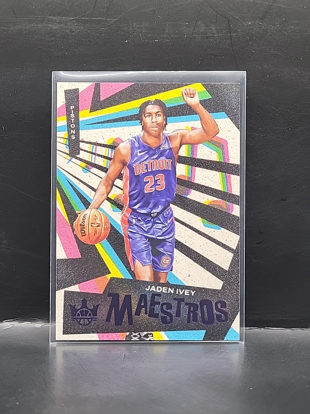 2022-23 Panini Court Kings – Jaden Ivey #10 Maestros RC Purple #d/49 Pistons