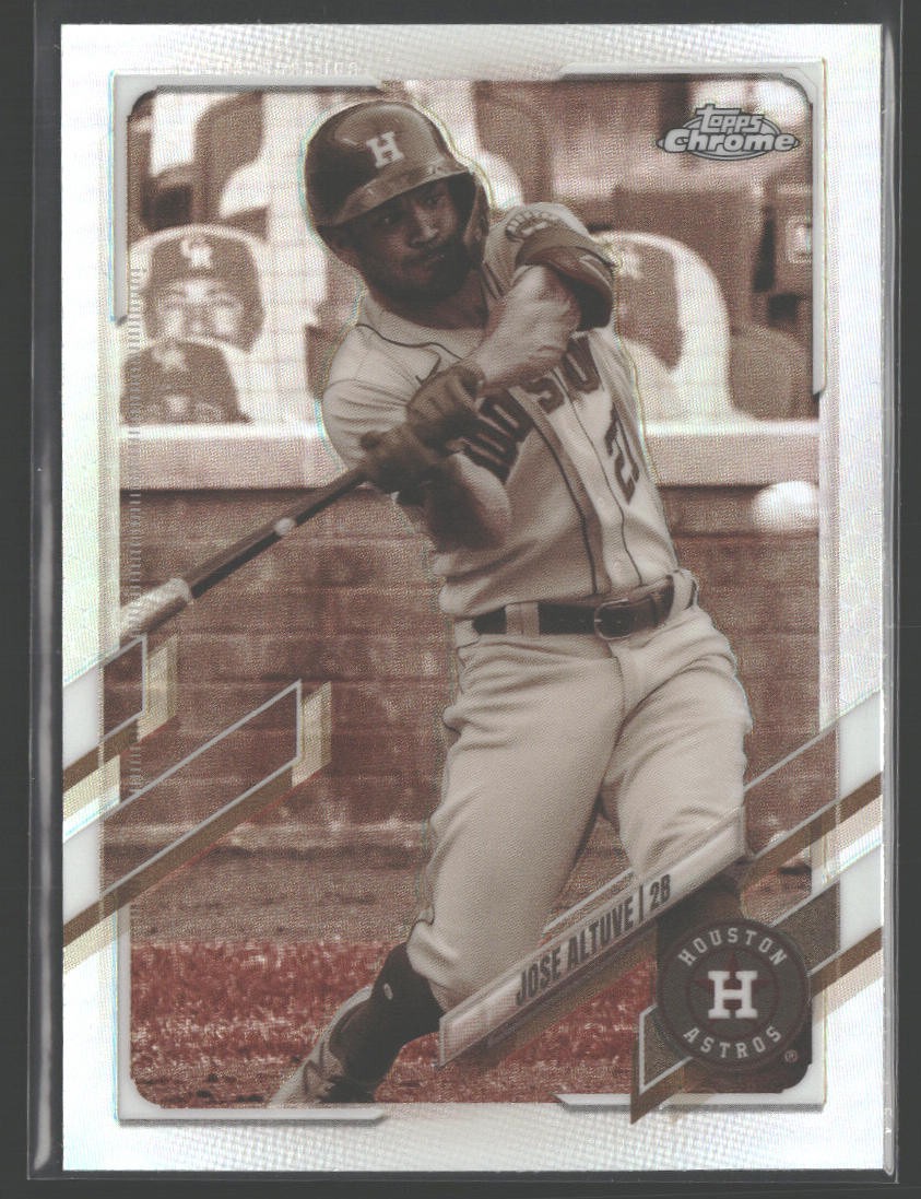 2021 Topps Chrome #169 Jose Altuve Sepia Refractor