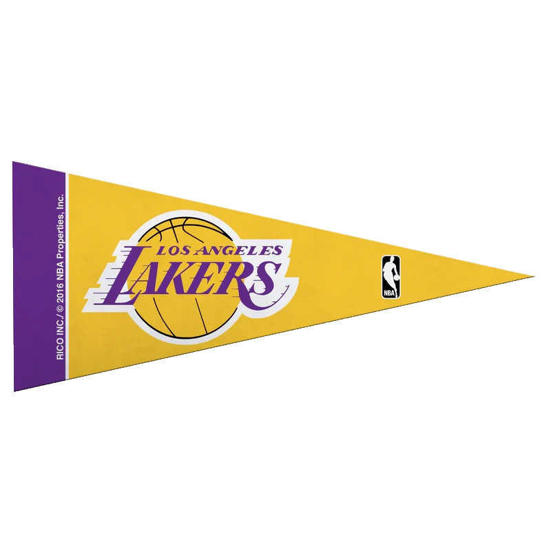 Los Angeles Lakers LA Mini Pennant 4”x9″ Basketball NBA Felt Flag Made in USA