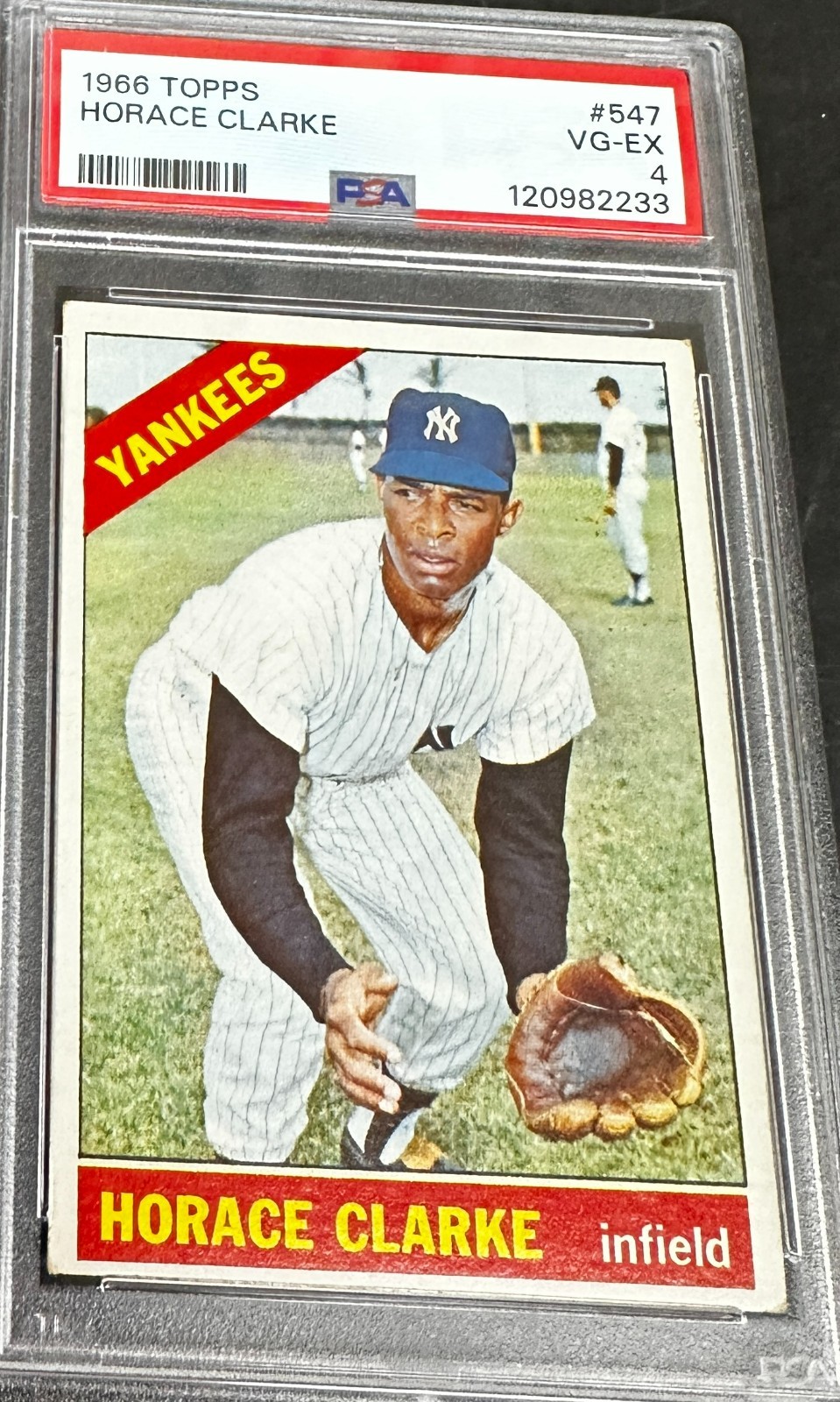 1966 Topps #547 HORACE CLARK Rookie – PSA 4 VG-EX