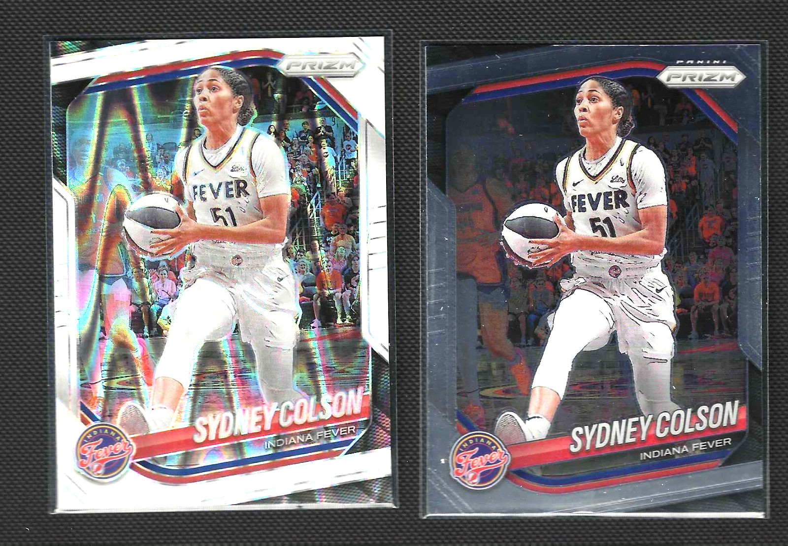 SYDNEY COLSON 2 Card Lot 2025 Panini Prizm WNBA #1 White Seismic / Base