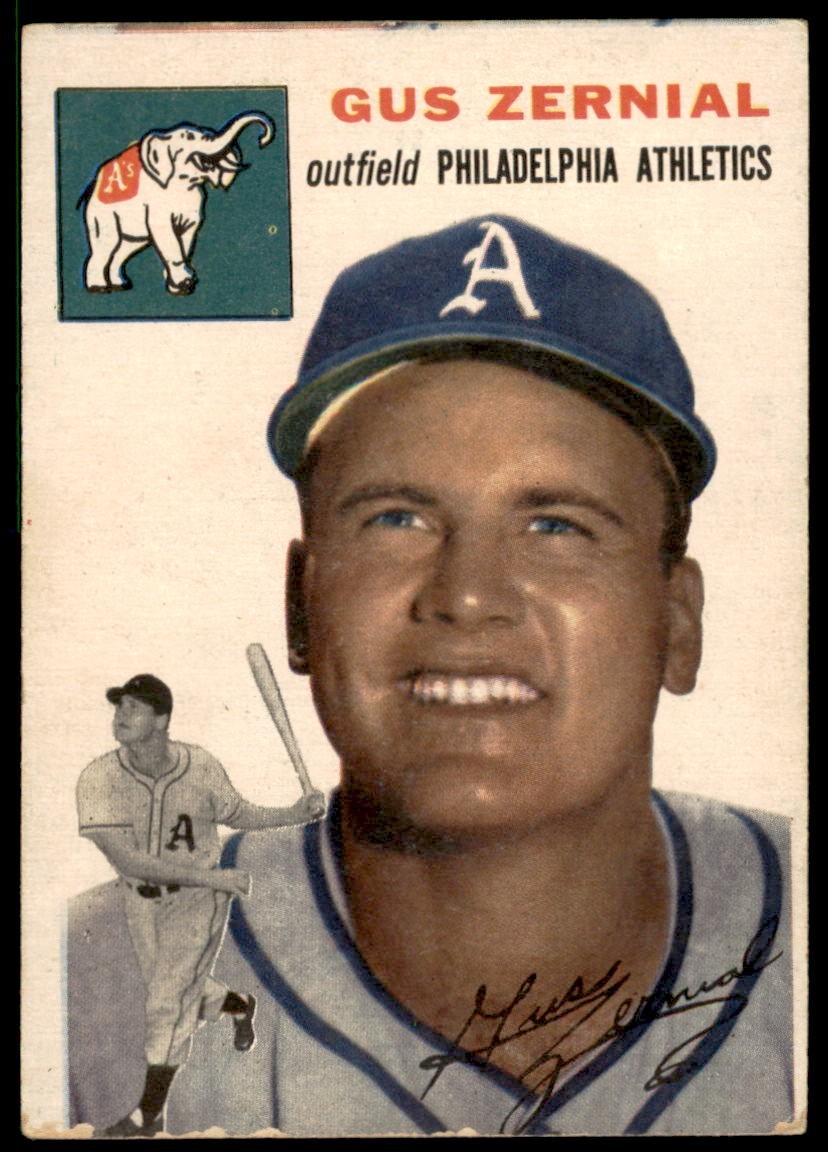 1954 Topps #2 GUS ZERNIAL Philadelphia Athletics VG/EX (Bottom Edge)