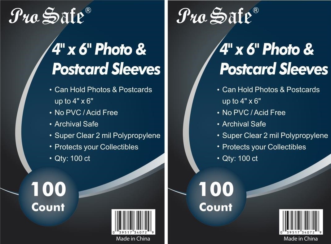 Clear Soft Card Sleeves 4 x 6 Photo Postcard Sports Trading C Lard Protectors