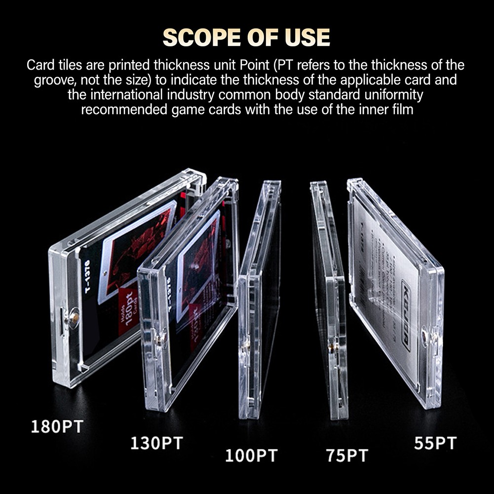 55-180PT Magnetic Card Holder For Trading Card Protector Case Hard Baseball Card