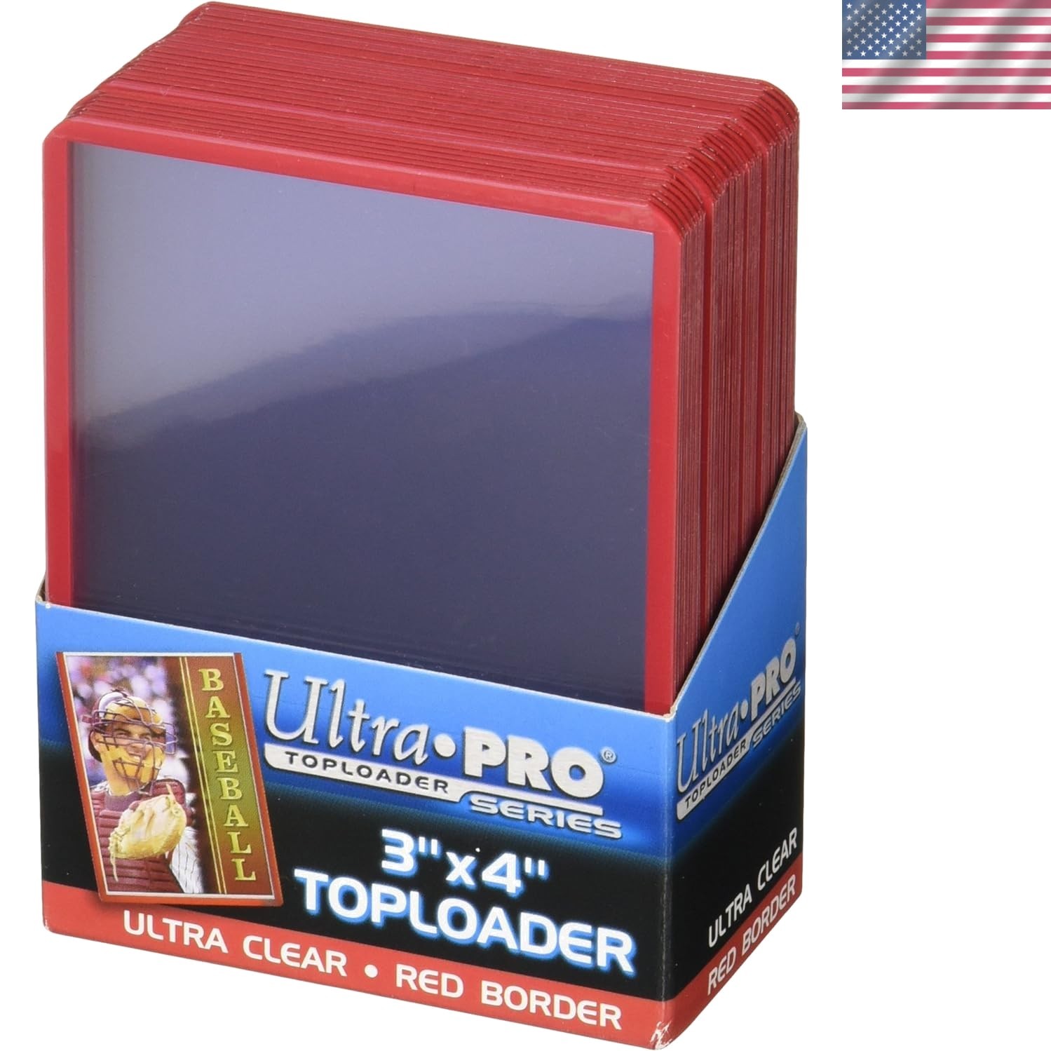 3″ X 4″ Red Border Toploaders – 25 Pack for Card Preservation