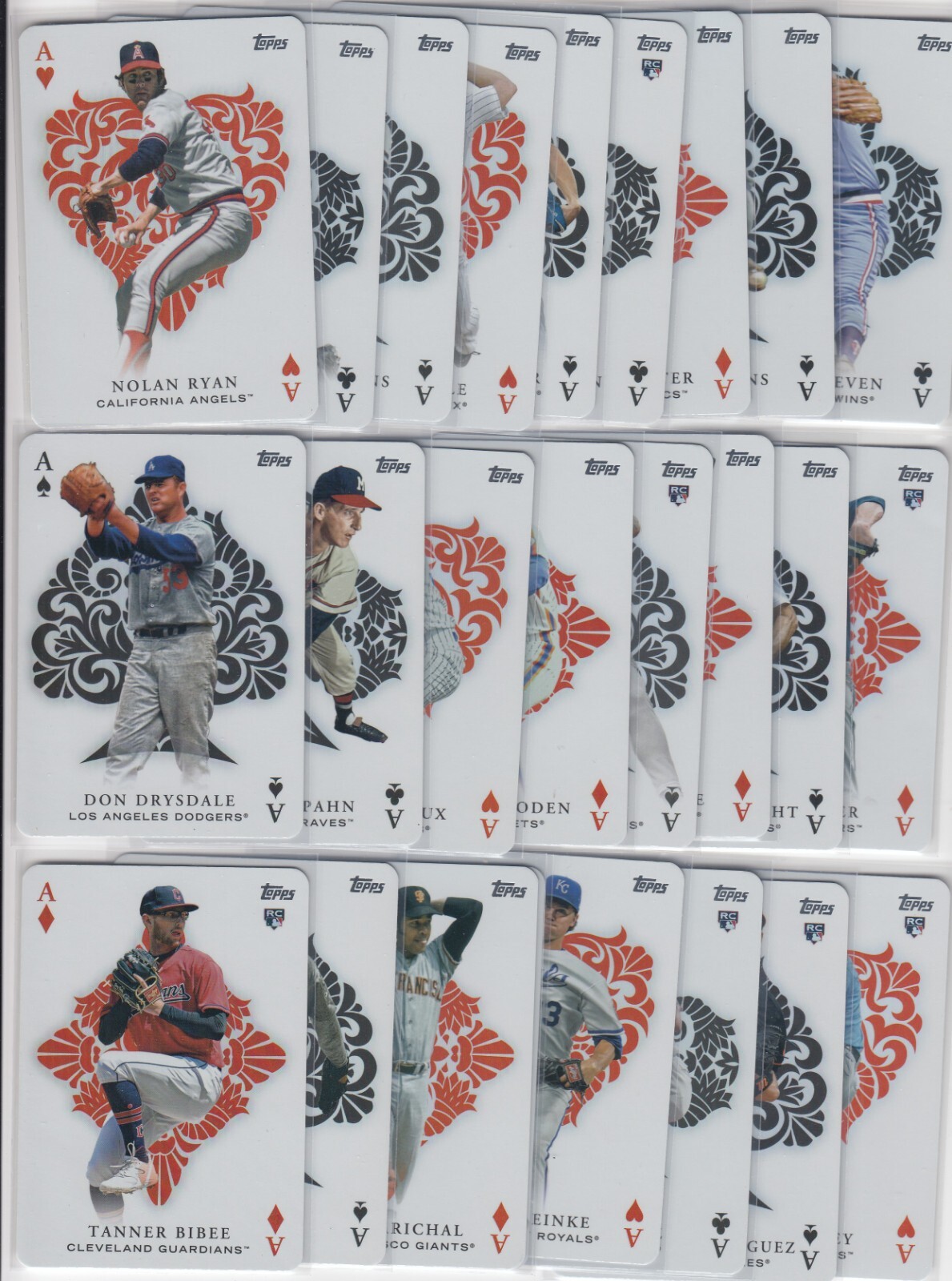 Complete Set of (25) 2023 Topps Update ALL ACES #AA-51-75 Ryan/Clemens/Maddux RC