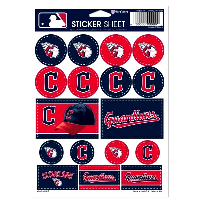 Cleveland Guardians Vinyl Die-Cut Sticker Set / Decal Sheet *Free Shipping